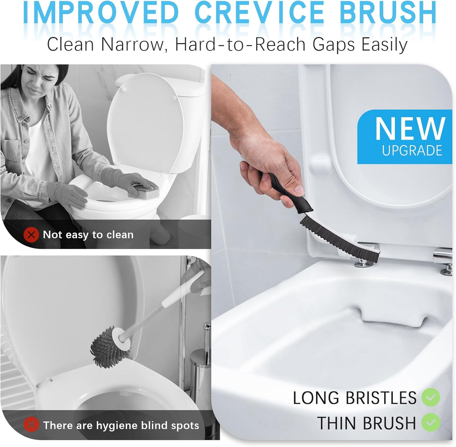 Magiware Hard Bristle Crevice Cleaning Brush Set 1