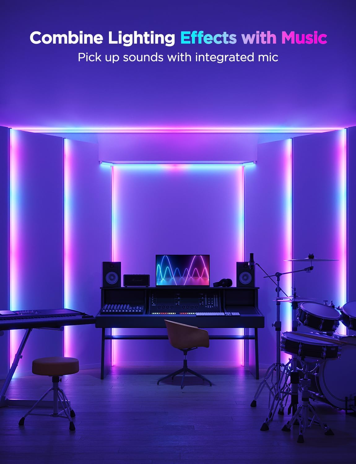 Govee 164ft RGBIC LED Strip Lights with Covers 1