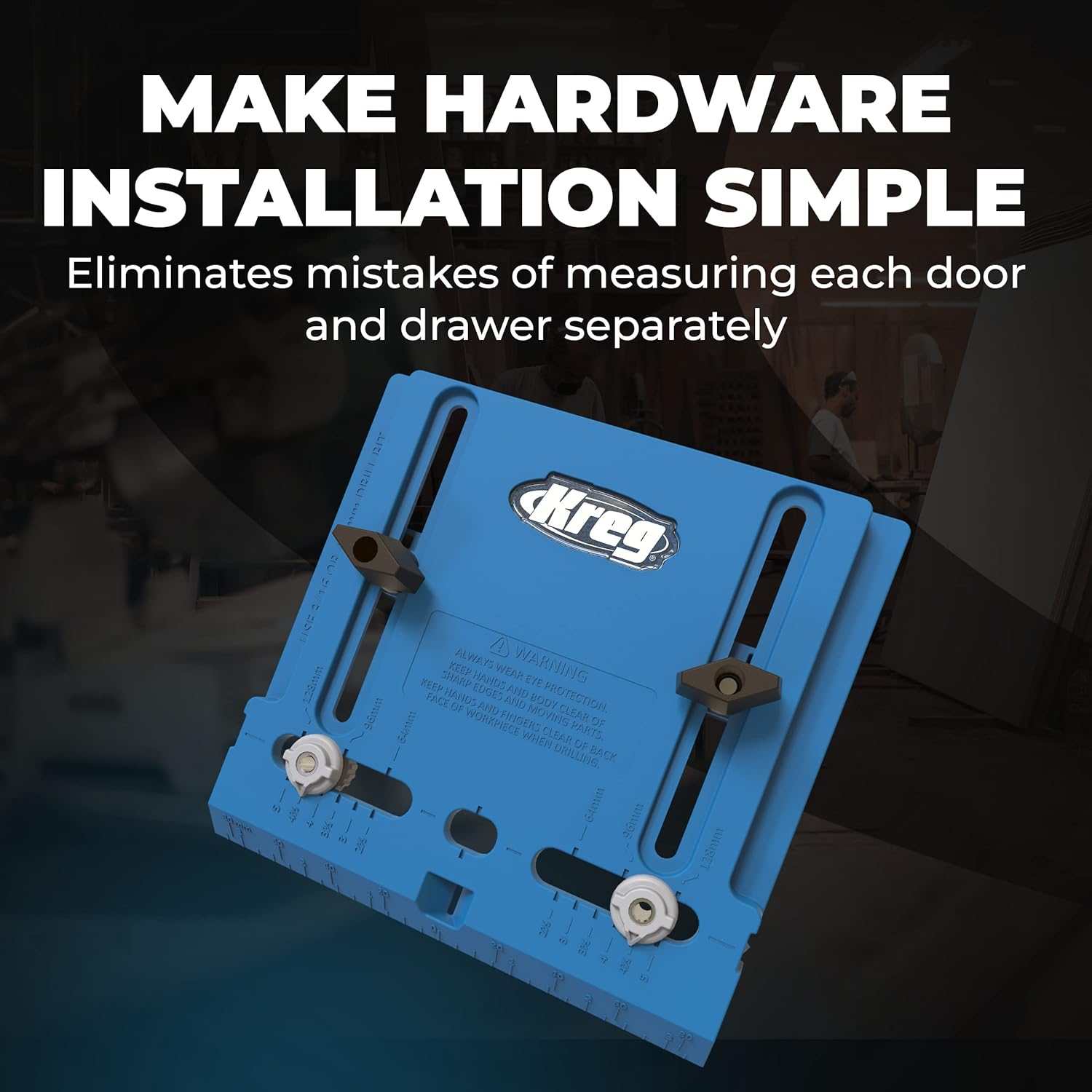 KREG KHI-Pull Cabinet Hardware Jig - Durable Drill Guides for Cabinet Handles
