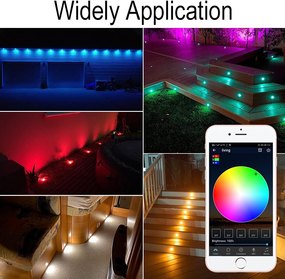Sumaote 10pcs WiFi Smart LED Deck Light Kit 1