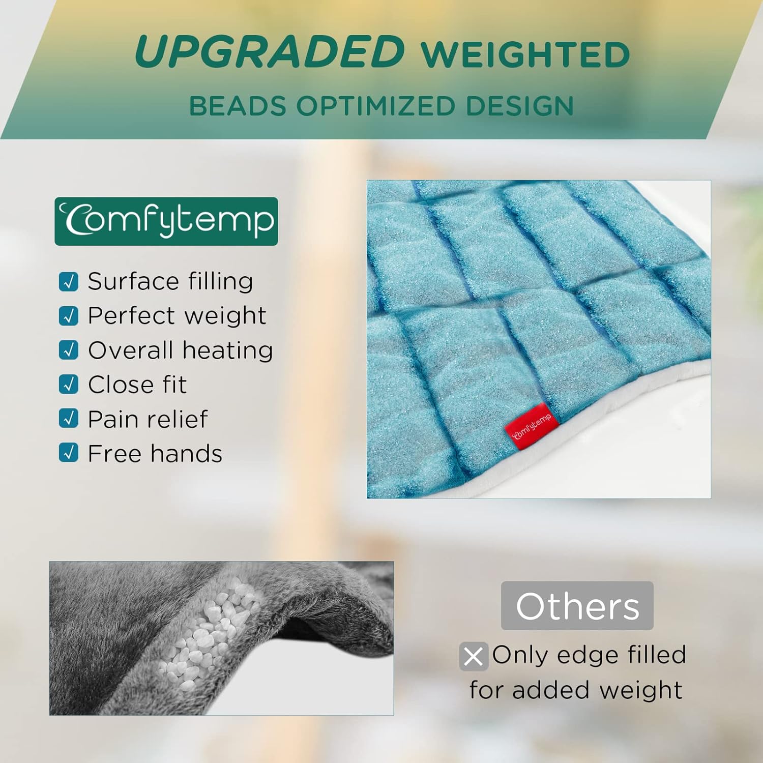 Comfytemp Weighted Heating Pad for Neck and Back