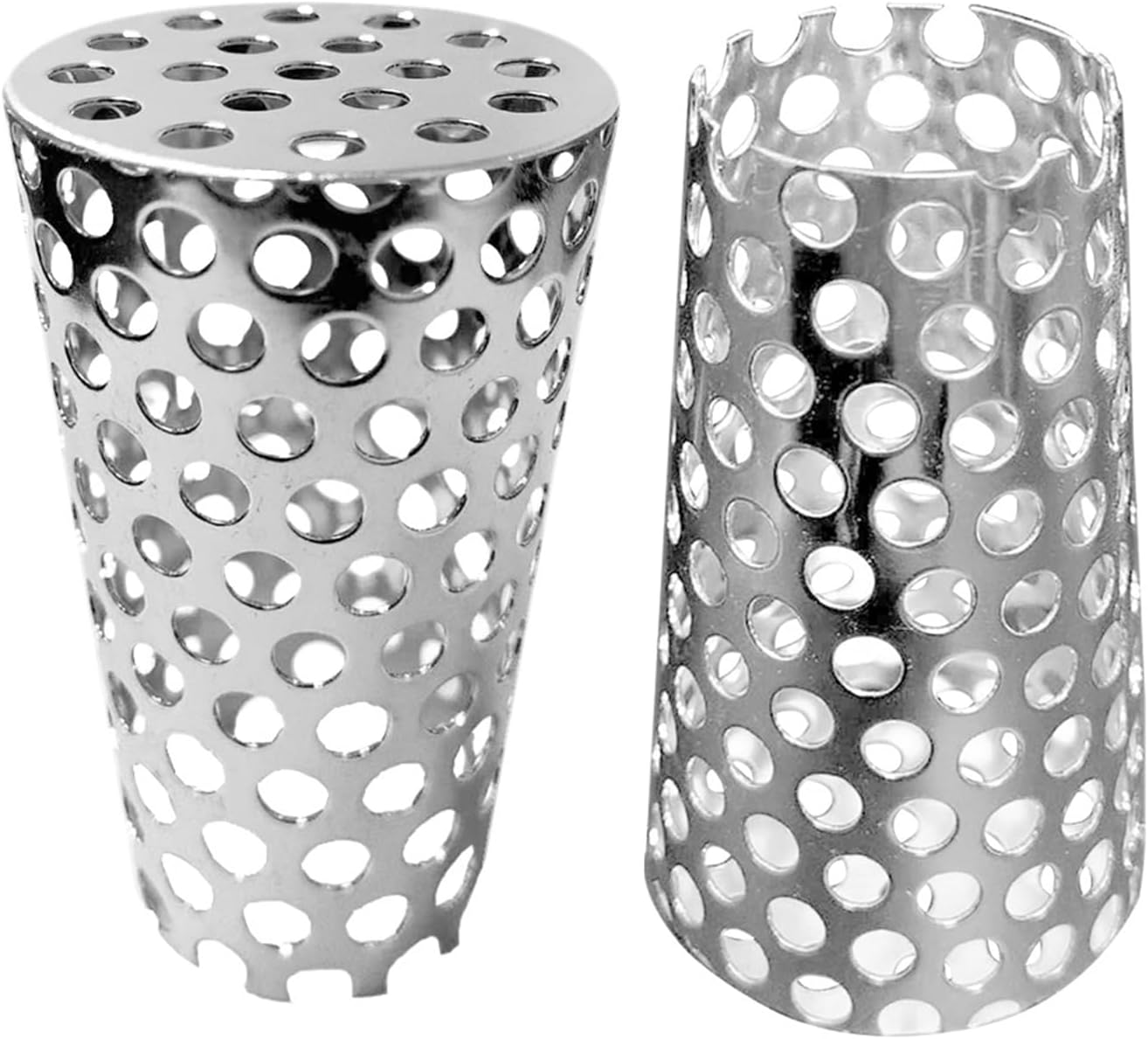 2-Pack 304 Stainless Steel Floor Drain Covers with Hair Catcher 1