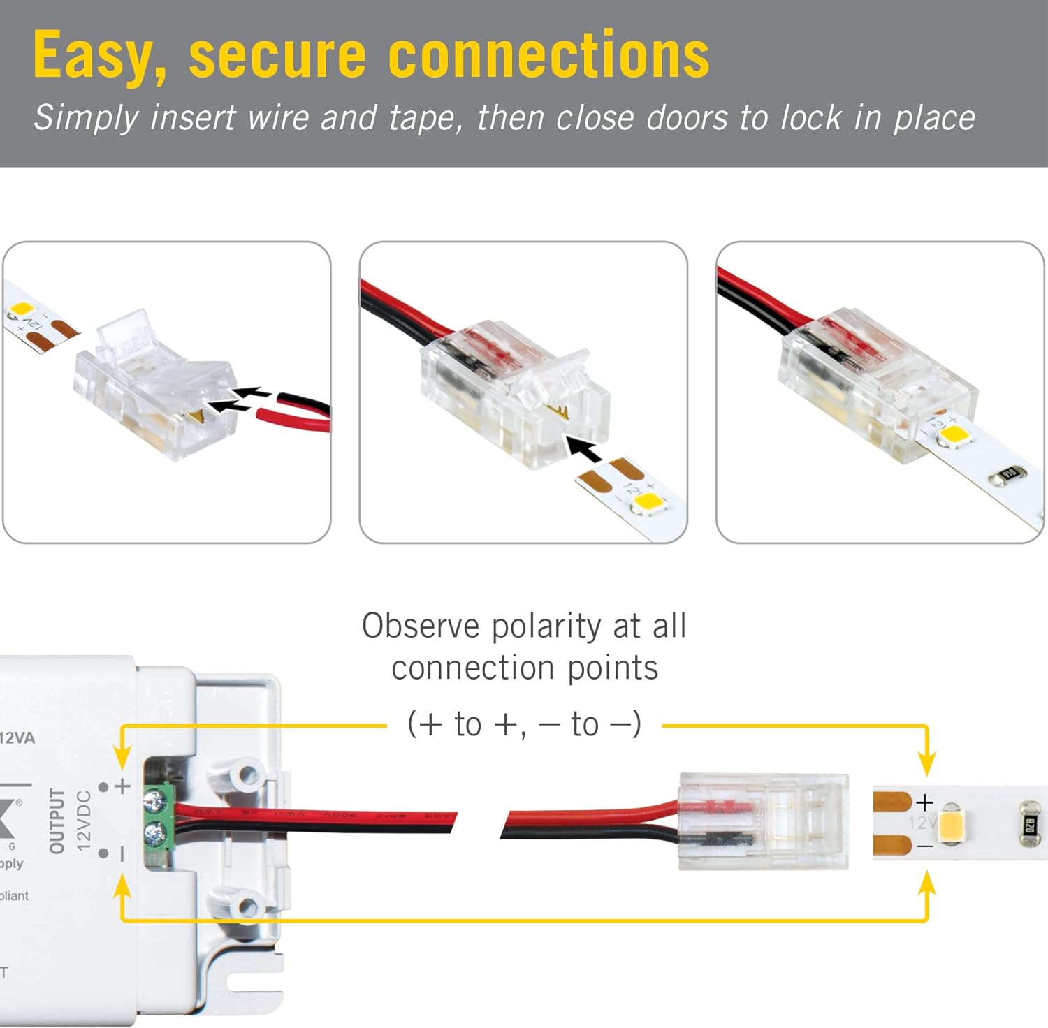 Armacost Lighting LED Wire to Tape Connector - 18 Pk