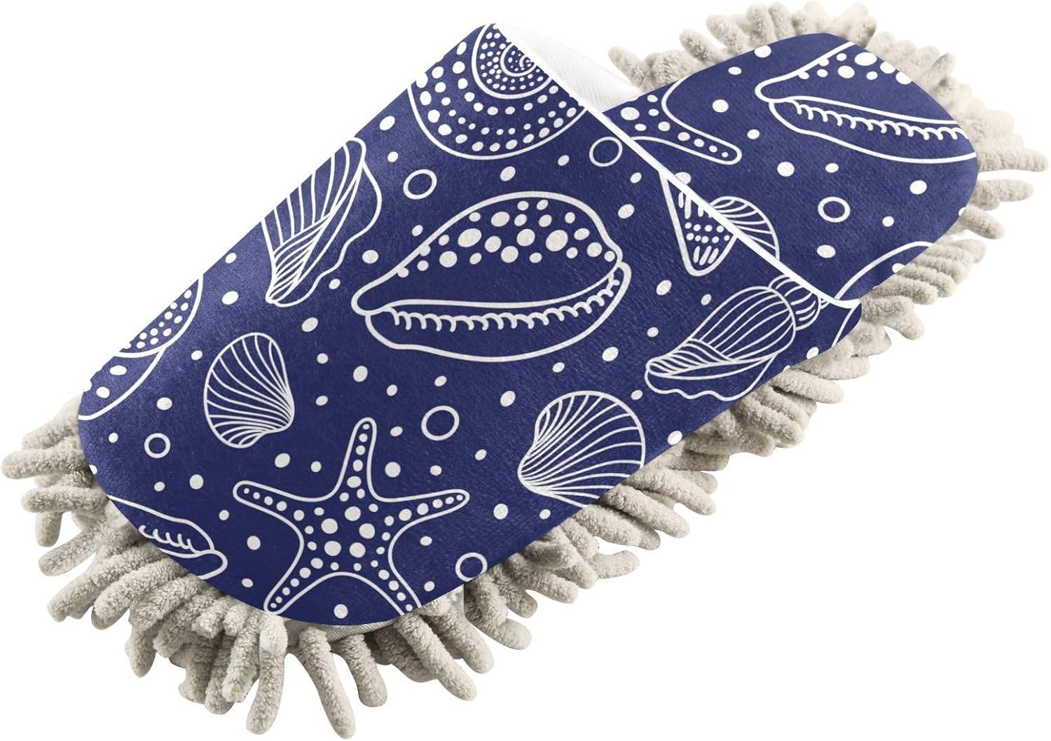 Kigai Microfiber Slippers Ocean Pattern Blue