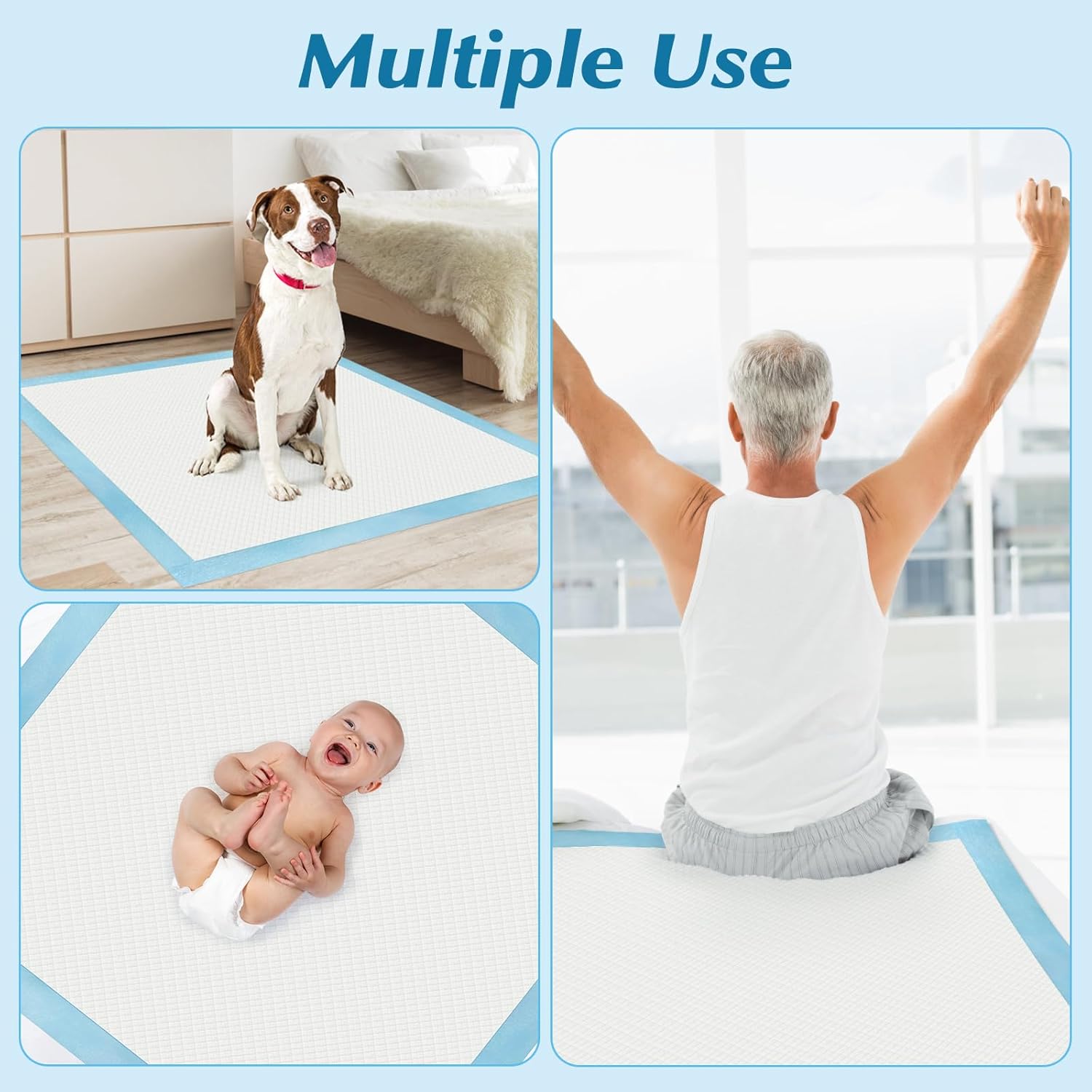50 Count Super Absorbent Disposable Underpads for Baby Puppy and Adults
