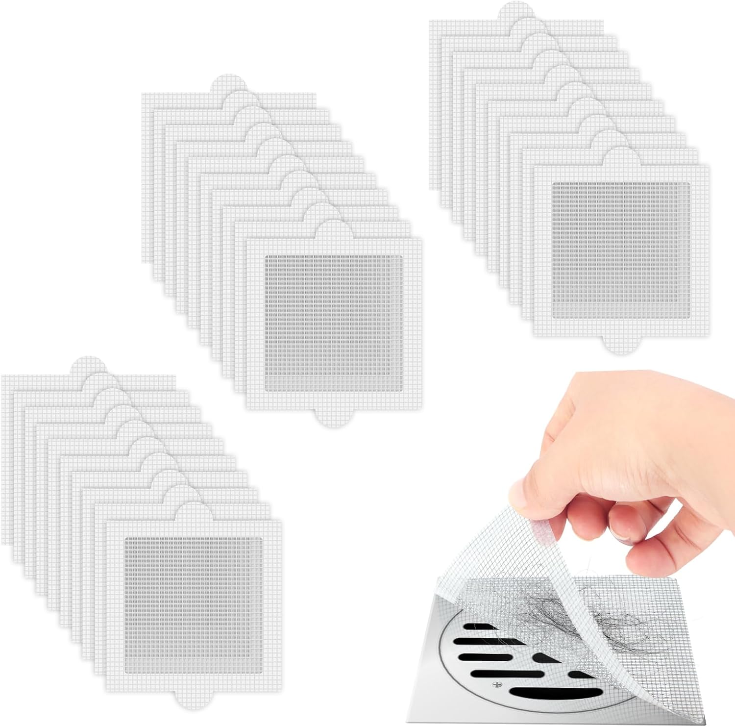 Qoosea 30 Pack Disposable Drain Hair Catcher