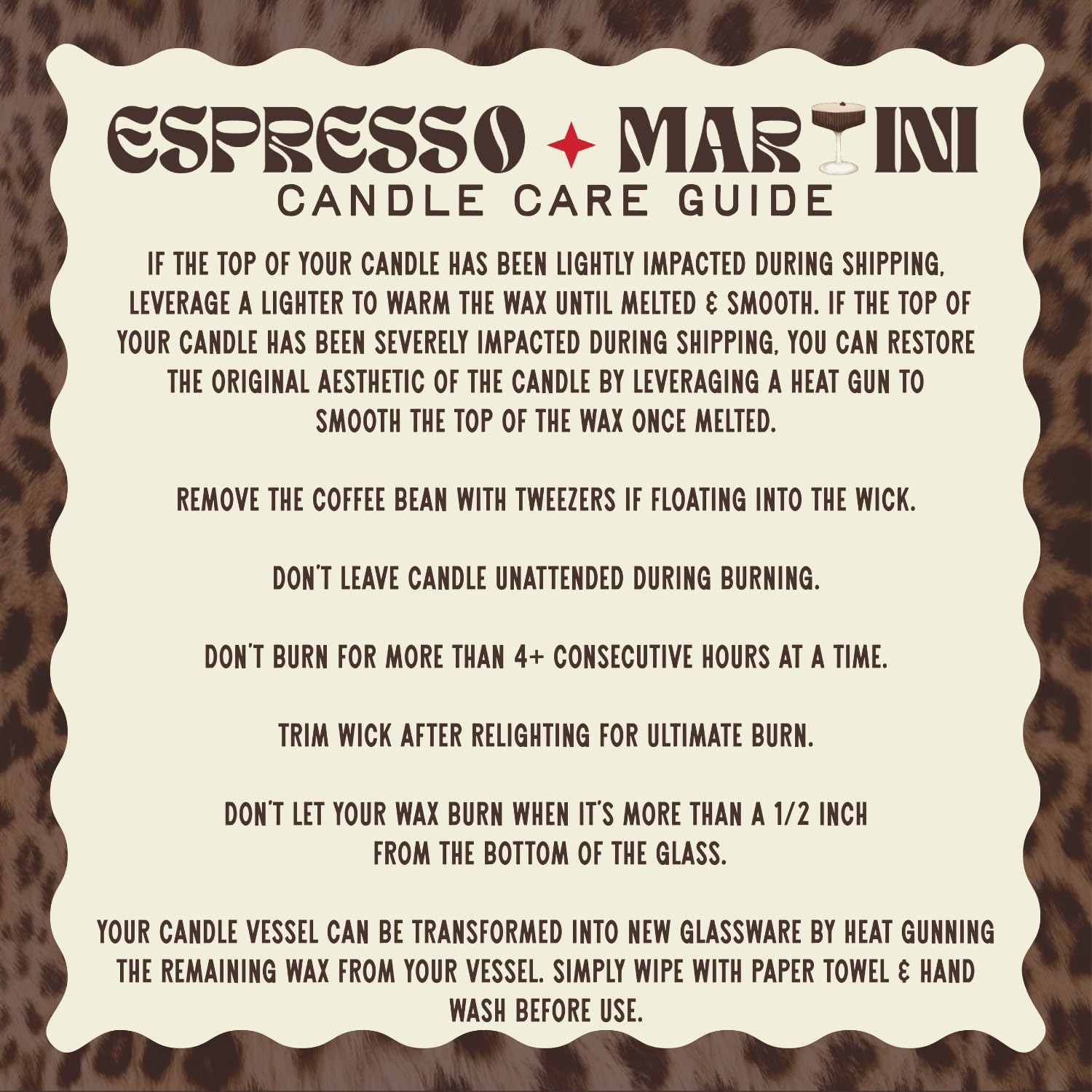 Espresso Martini Candle for Home Scented Decor