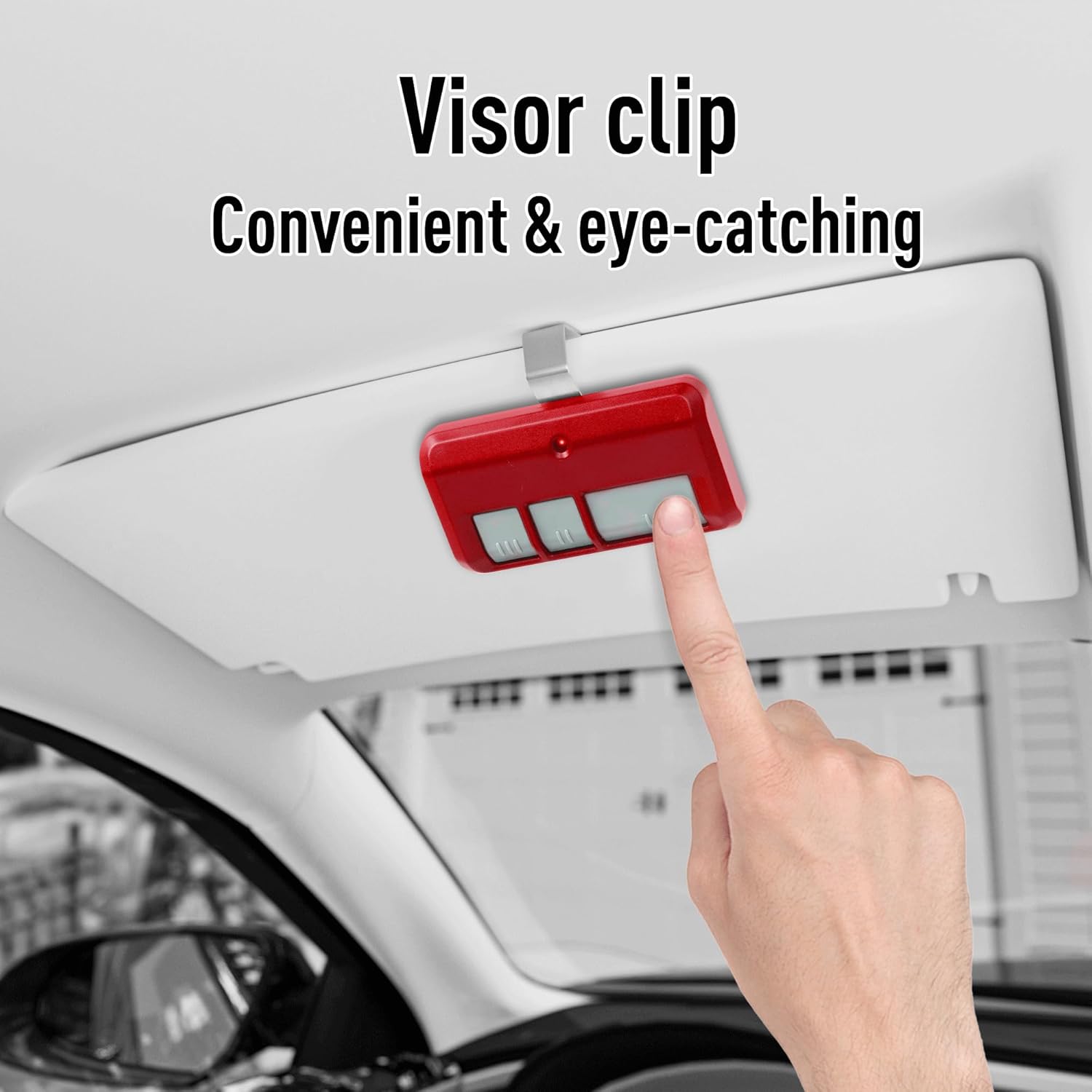 GONAT Universal Garage Door Opener Remote with Visor Clip 2 Pack