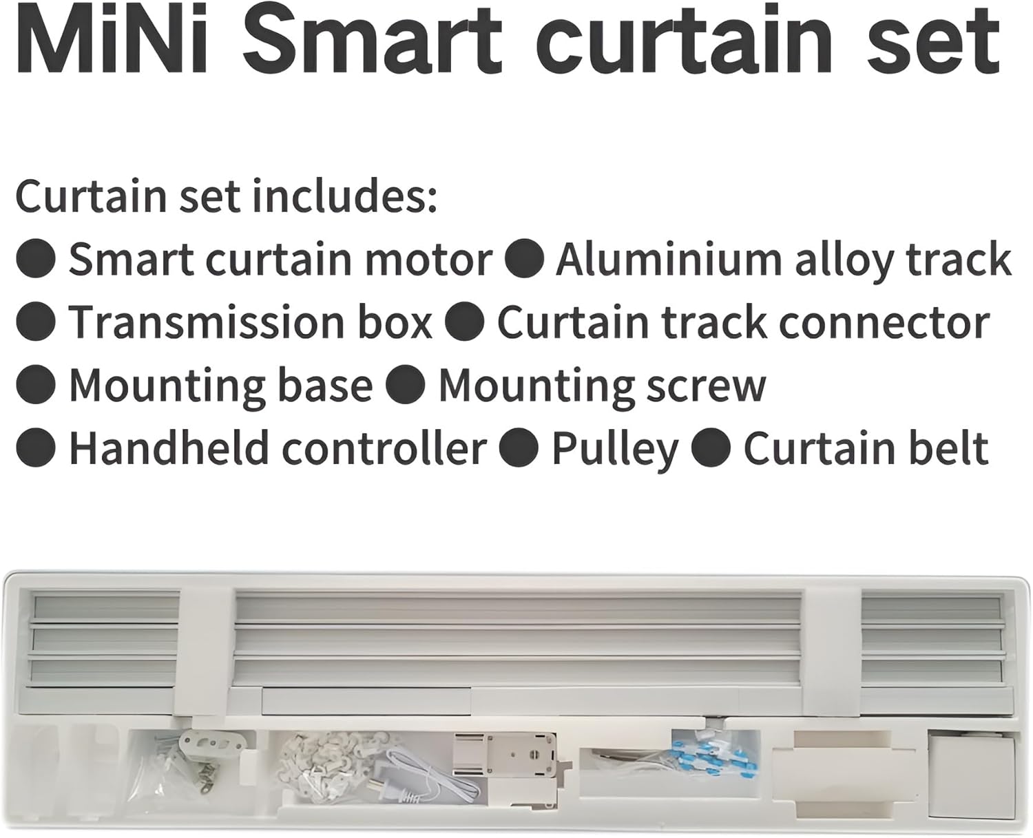Smart Curtain Track System with Mini Zigbee Motor and App Control