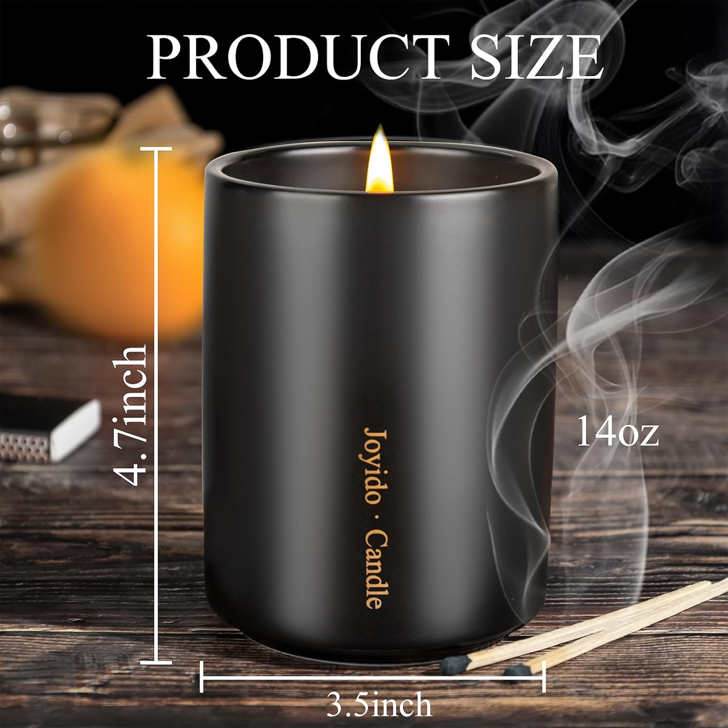 Joyido 14OZ Smoke Vanilla Aromatherapy Candle 1