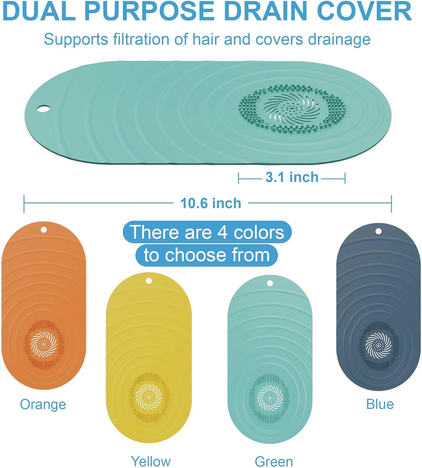 TAPPOP Hair Catcher 2 Pack for Shower Drain