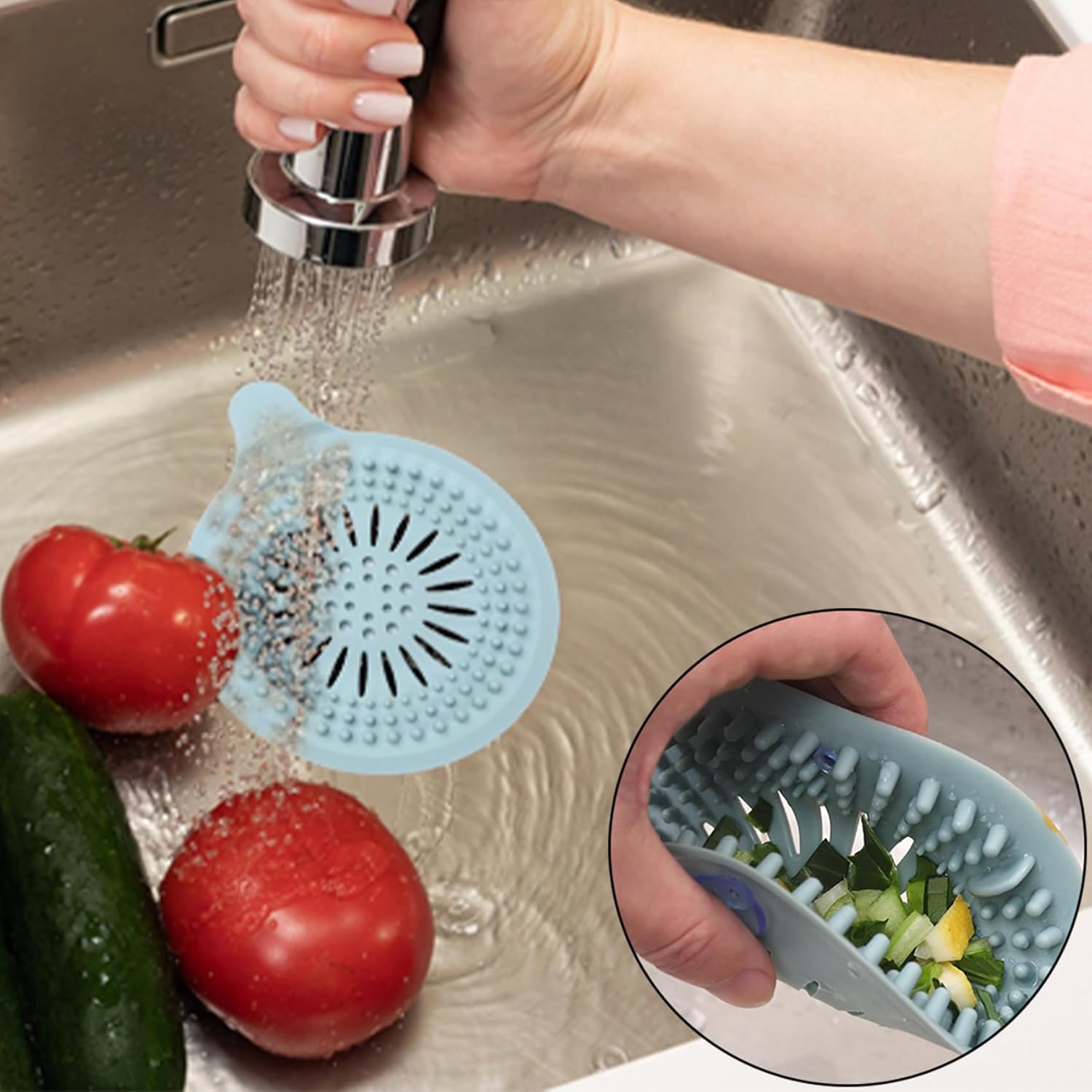 MaoMaoCha Hair Catcher with Suction Cups 2 Pack