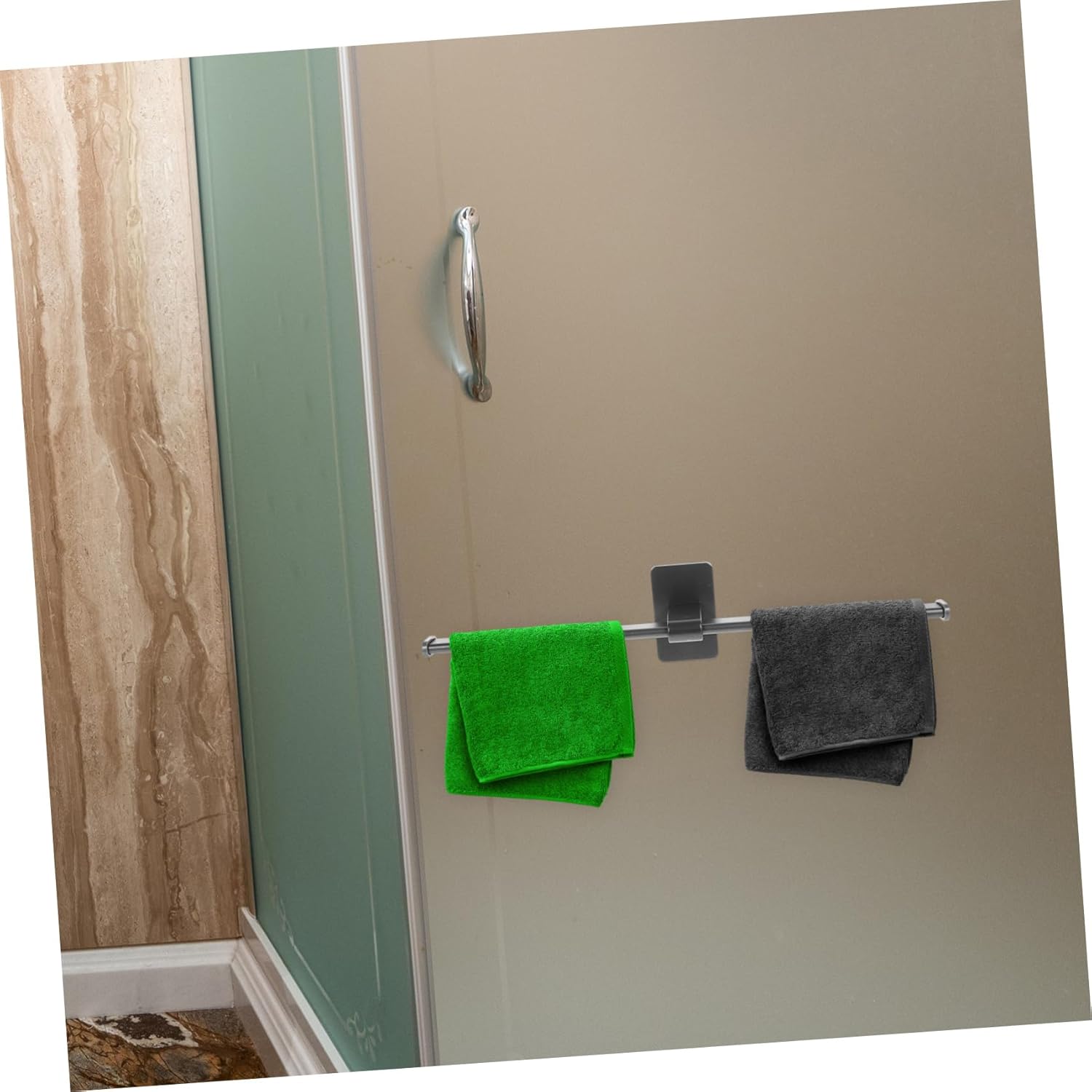 PRETYZOOM Wall Mounted Towel Rack No Drill