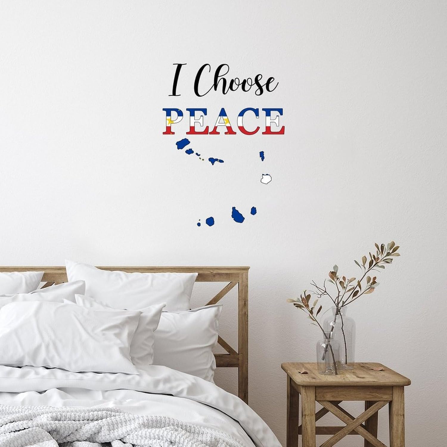 Peace Cabo Verde City Skyline Wall Decor Sticker