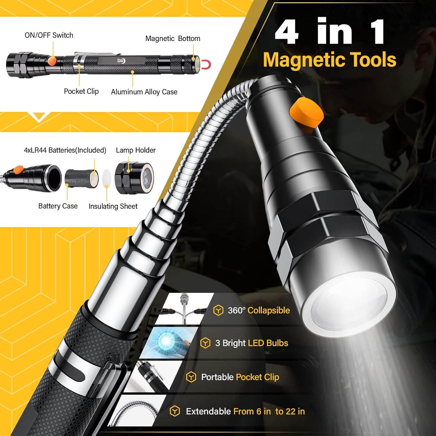 Dream Master Telescoping Magnetic Pick Up Tool Kit for Men