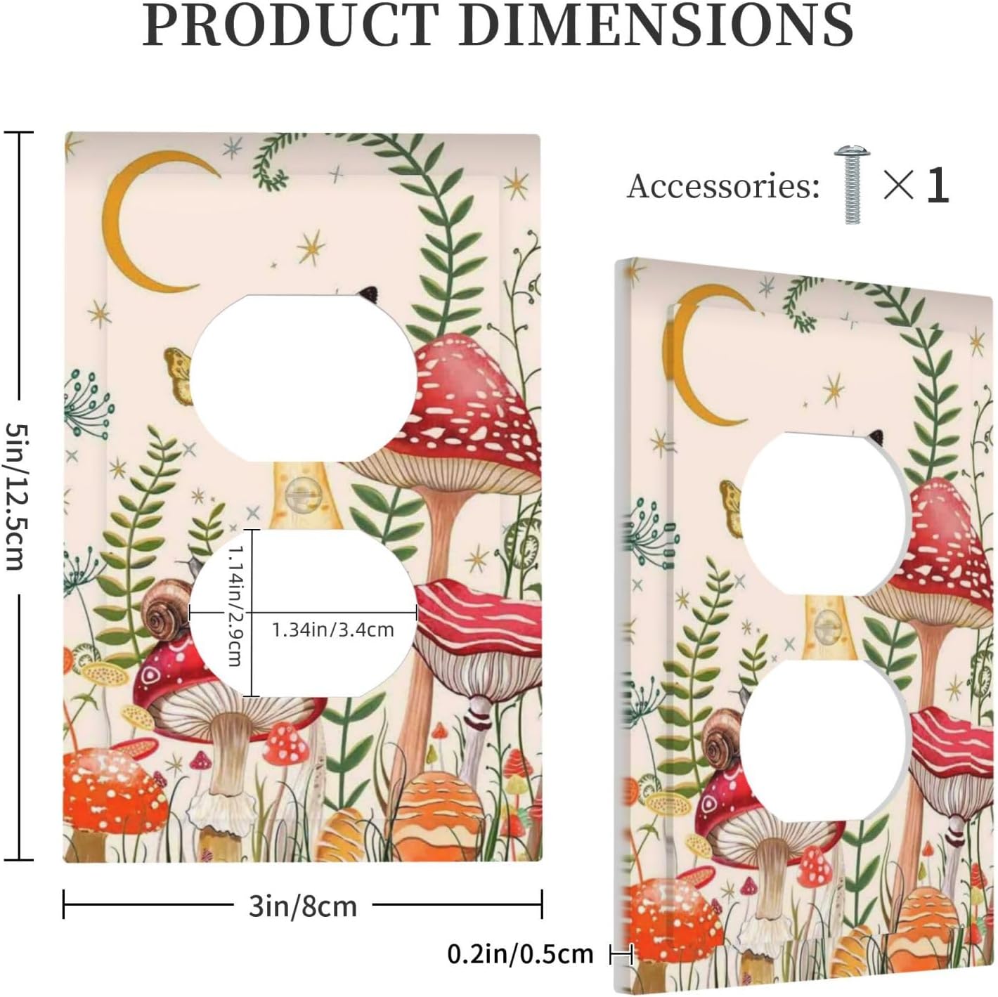 Nature Plant Botanical Wall Switch Cover 1 Gang Decorative