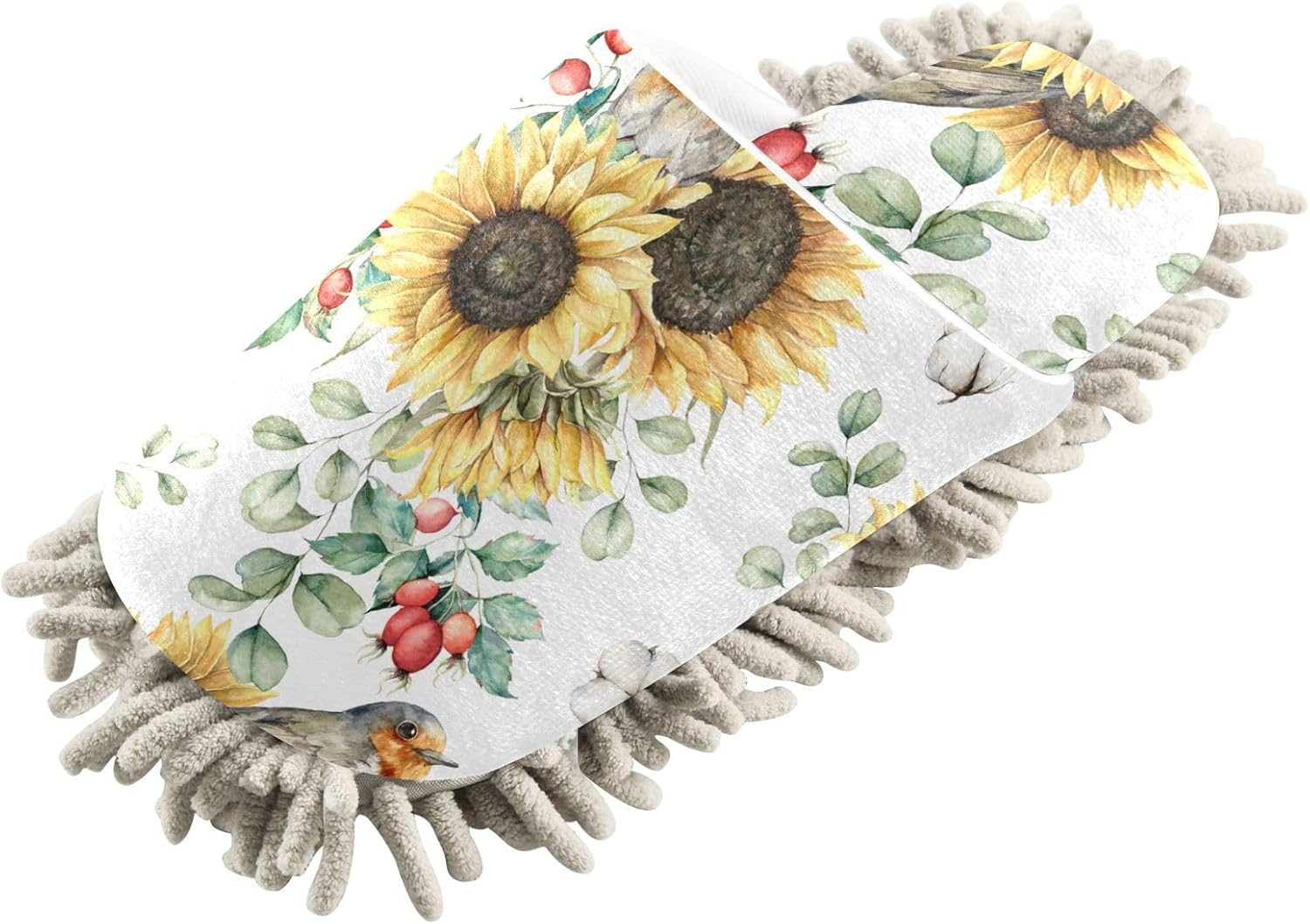 Sinestour Sunflower Mop Slippers for Floor Cleaning 1