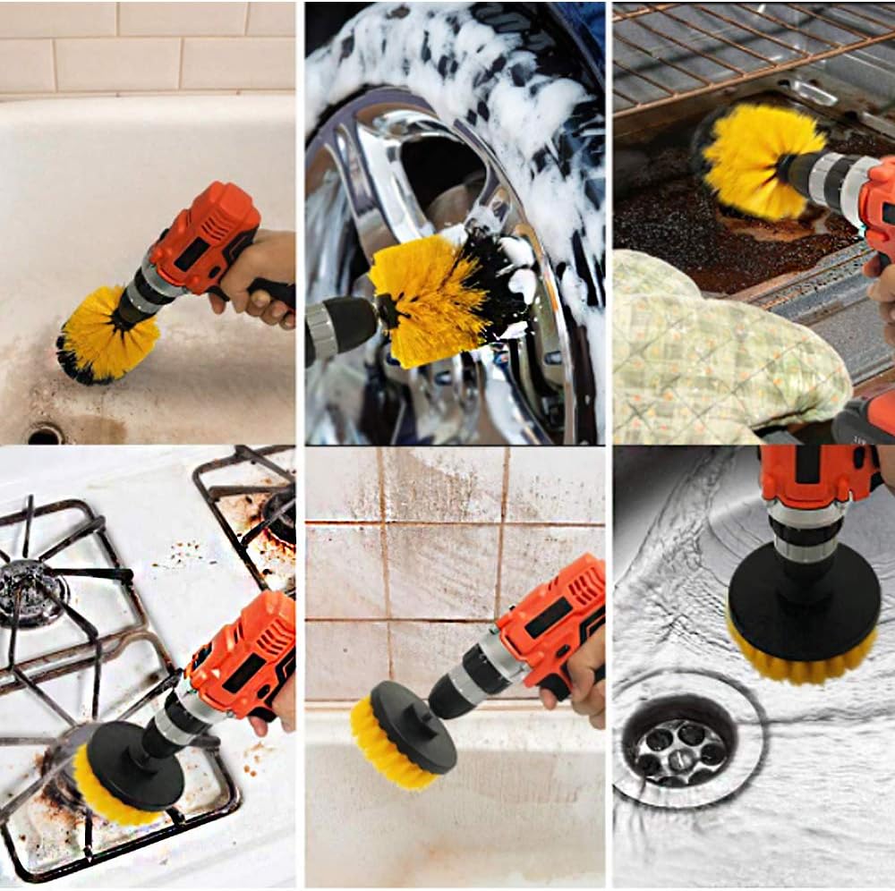 JOQINEER Drill Brush Cleaner Kit with 20 Pieces