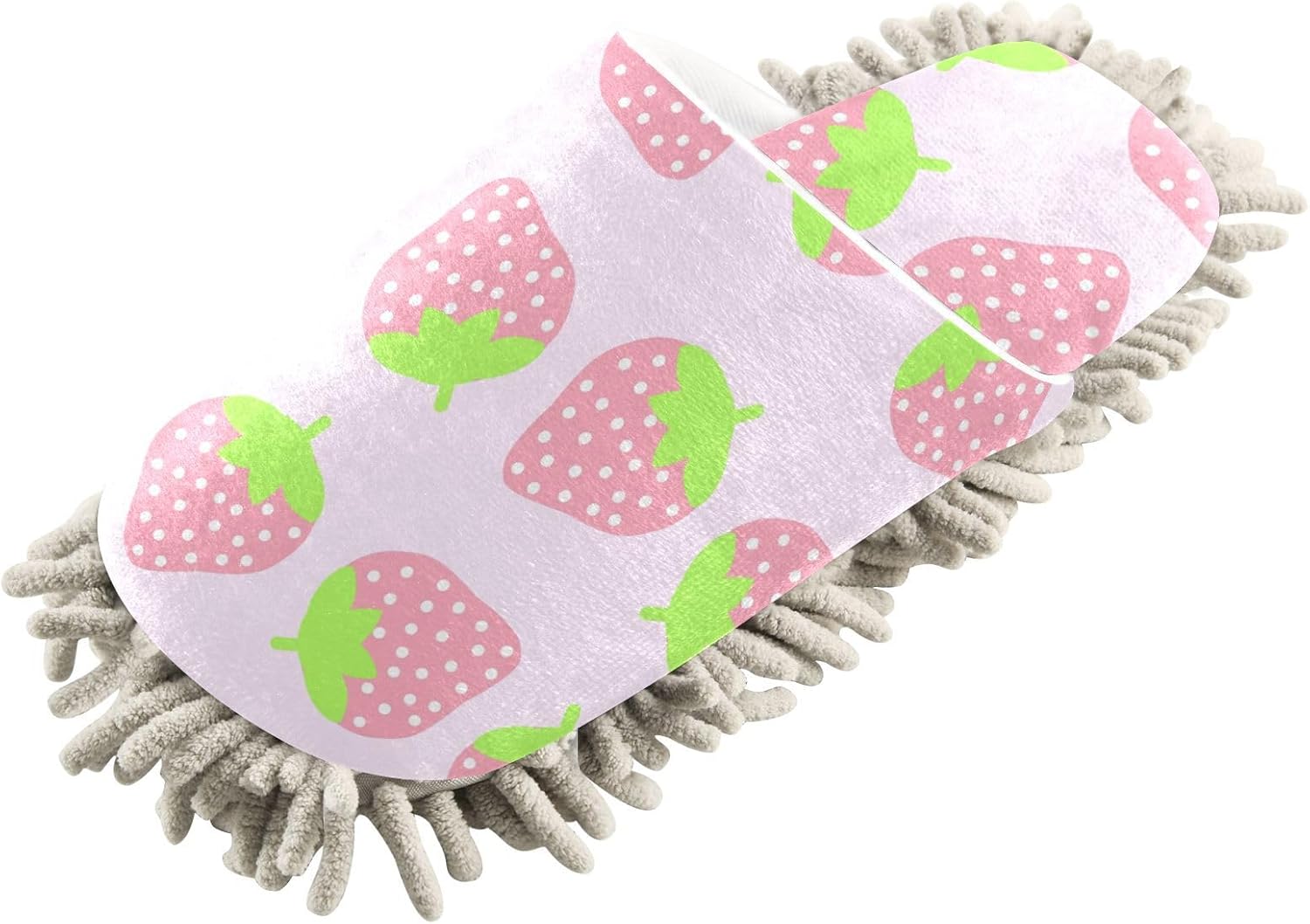 Sinestour Strawberry Pink Mop Slippers for Floor Cleaning 1