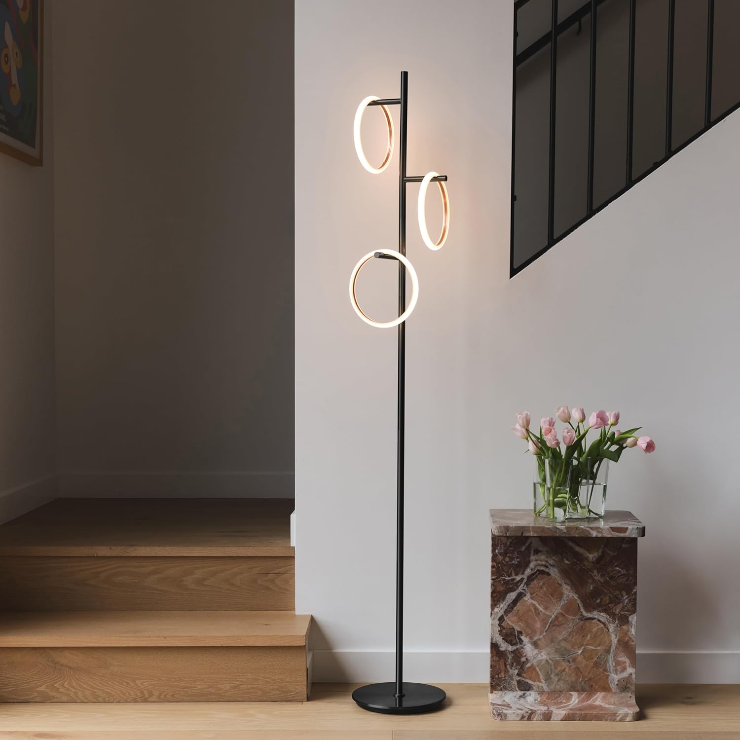 Brightech Saturn LED Tree Floor Lamp - Black