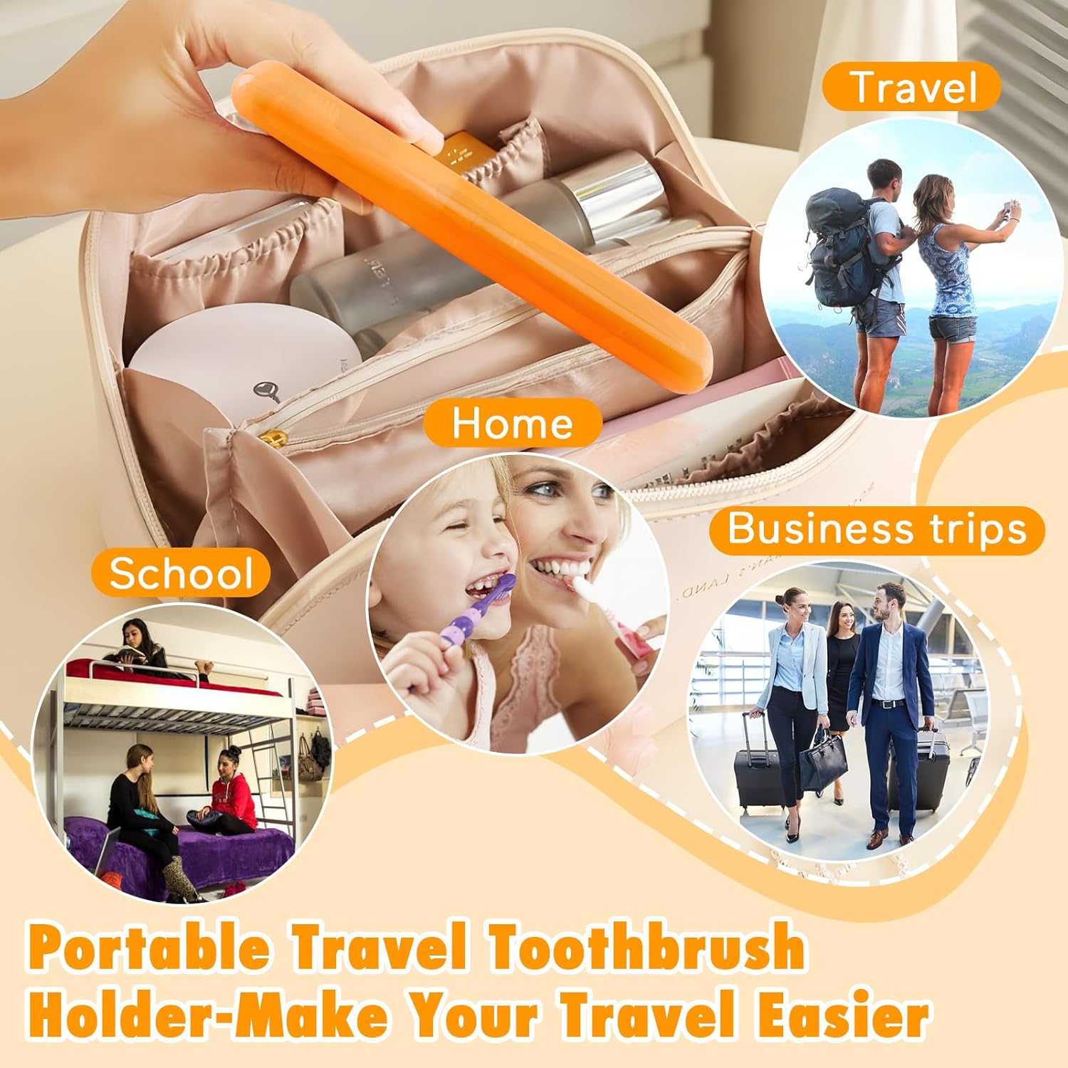 HOFASON 24PCS Travel Toothbrush Holders in Bulk 8x12x08 Inch