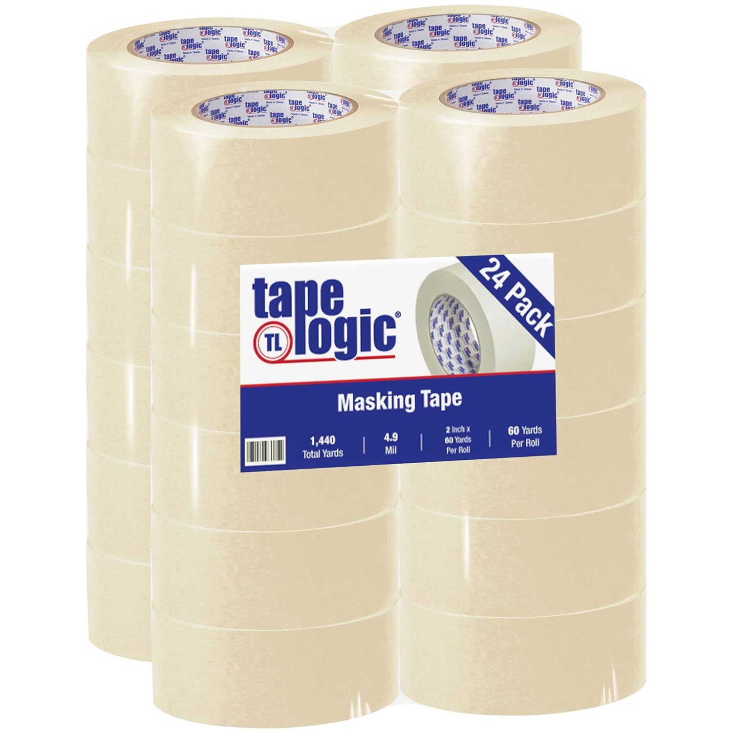 Tape Logic Aviditi 2 Inch x 60 Yards Masking Tape Pack of 24