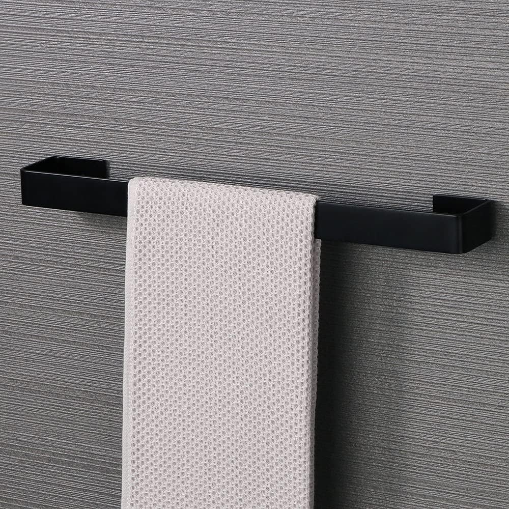 BOCbco 40Cm Towel Rail Black White Wall Mount 1