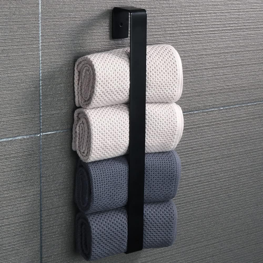 BOCbco 40Cm Towel Rail Black White Wall Mount 1