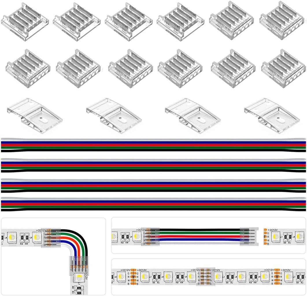 BTF-LIGHTING SMD 5 Pin 12mm Transparent Connector Kit