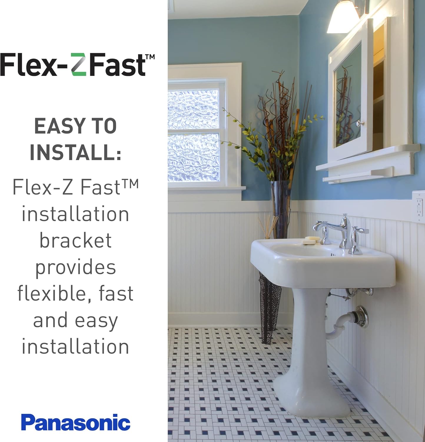Panasonic FV-0511VQ1 WhisperCeiling DC Bathroom Exhaust Fan - Quiet Energy Efficient