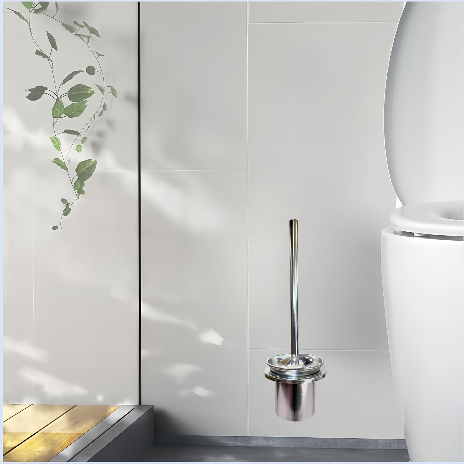 Aviation Aluminum Toilet Brush with Wall Bracket