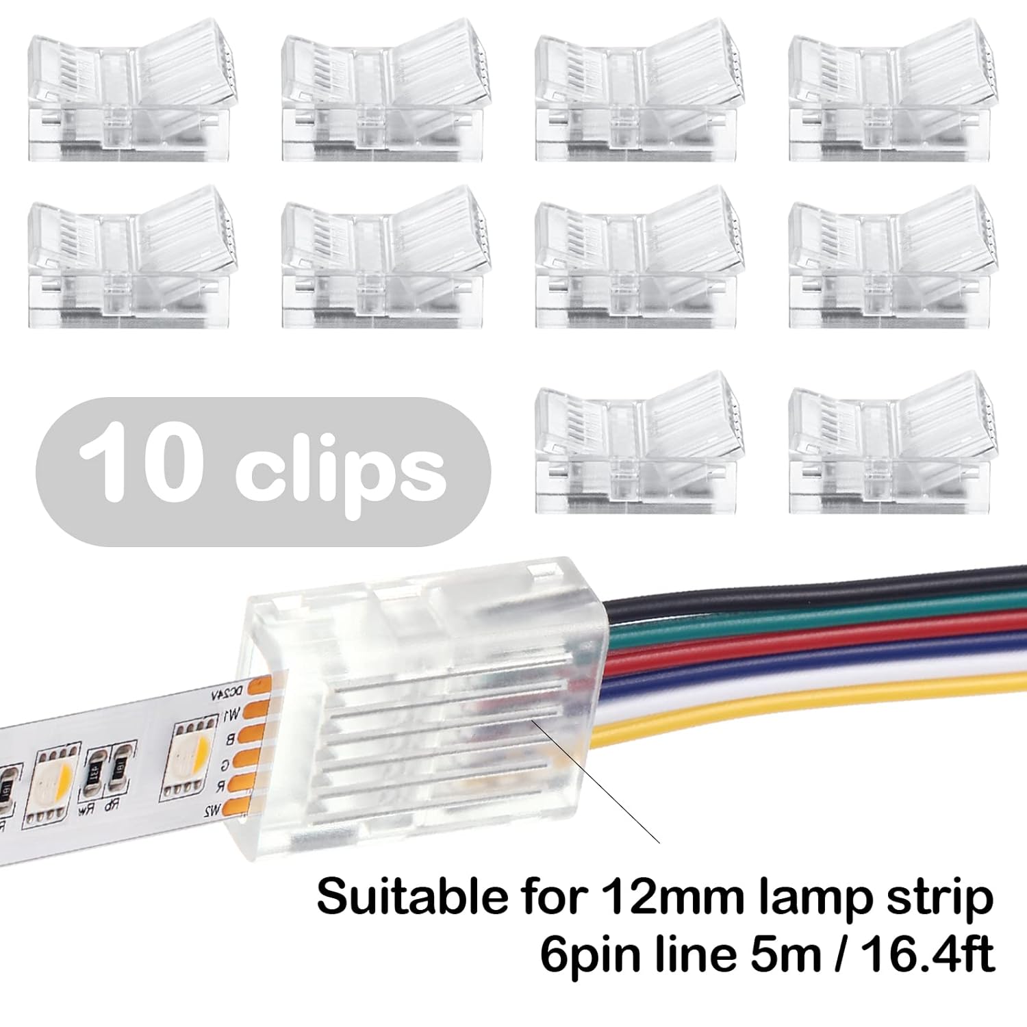 Flutesan 10 Packs Solderless LED Strip Connectors