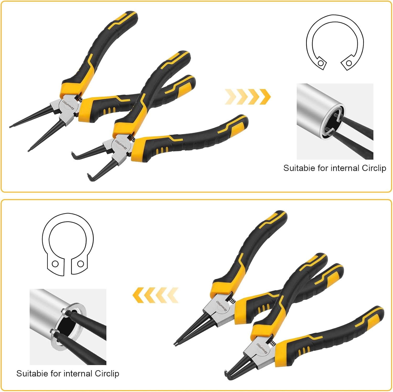 GRENPRO 4-Piece Snap Ring Pliers Set 1
