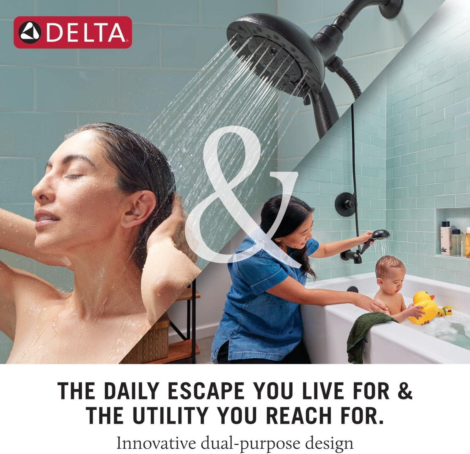 Delta In2ition Dual Shower Head with Handheld Spray Brushed Nickel
