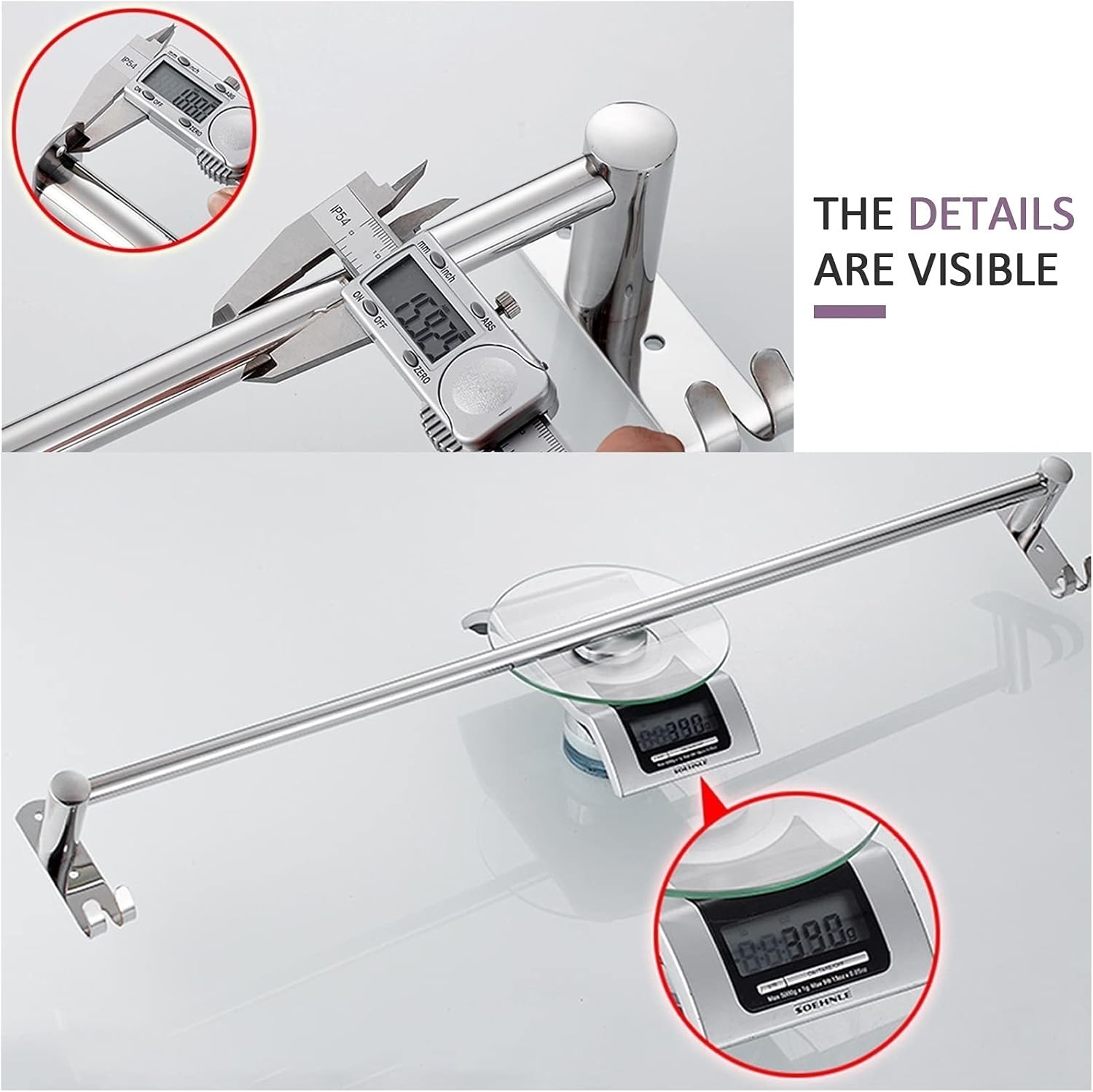 KAREFRI Multi-Size Stainless Steel Towel Bar Holder