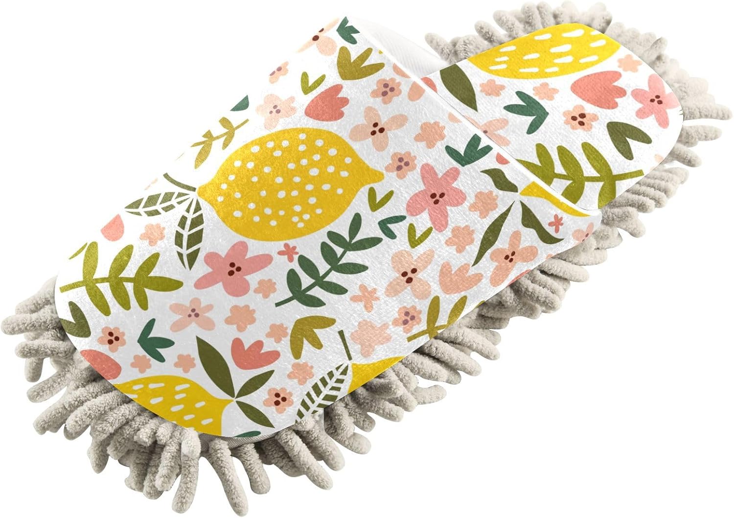 Sinestour Flower Lemon Mop Slippers for Floor Cleaning
