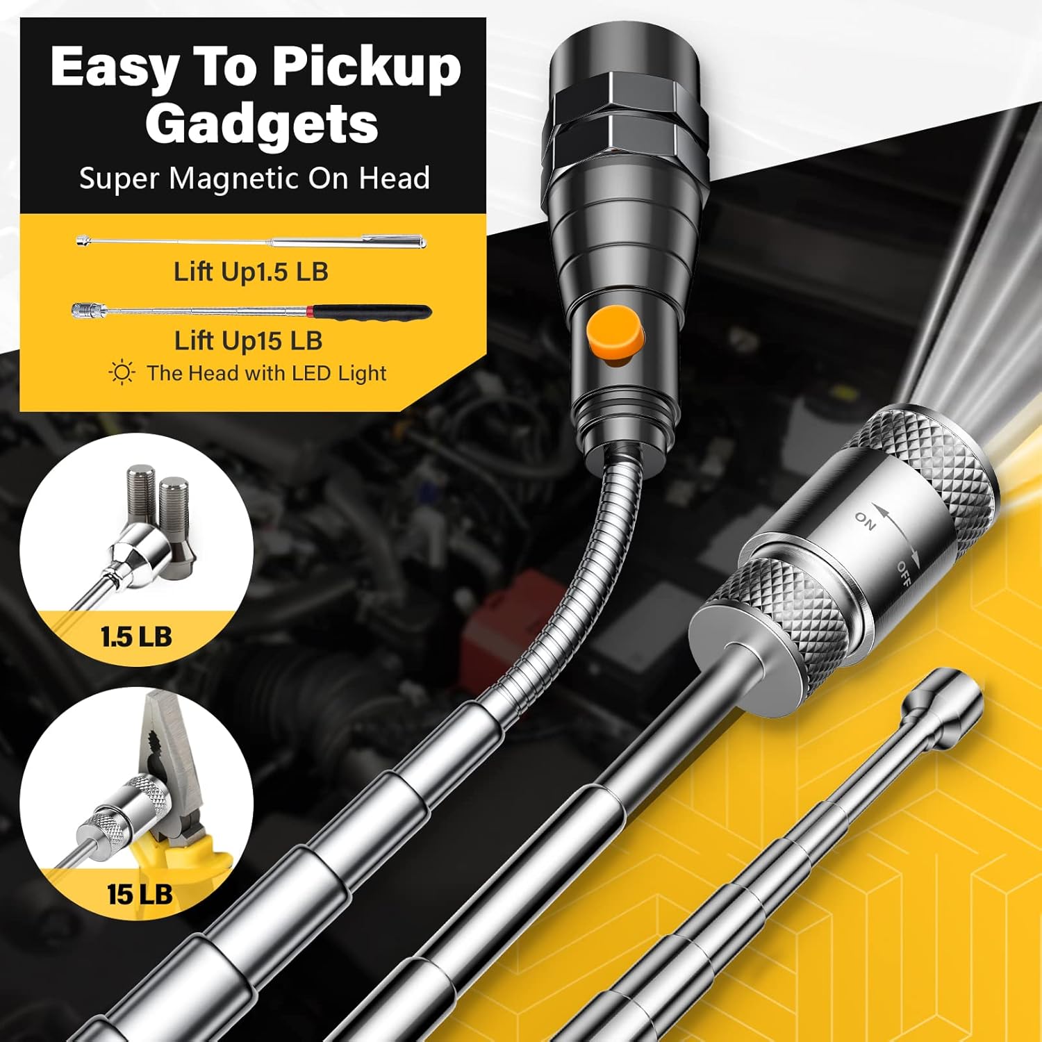 Dream Master Telescoping Magnetic Pick Up Tool Kit for Men