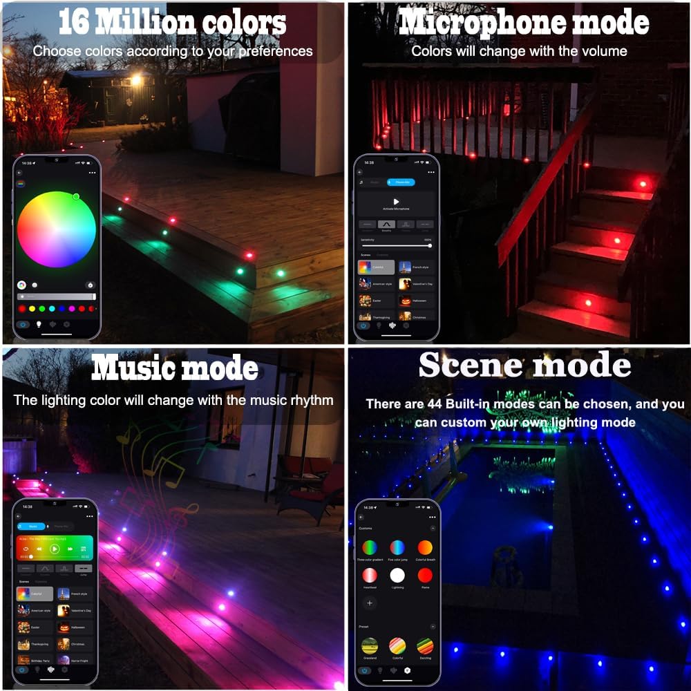Sumaote Smart LED Deck Light Kit 20-Pack