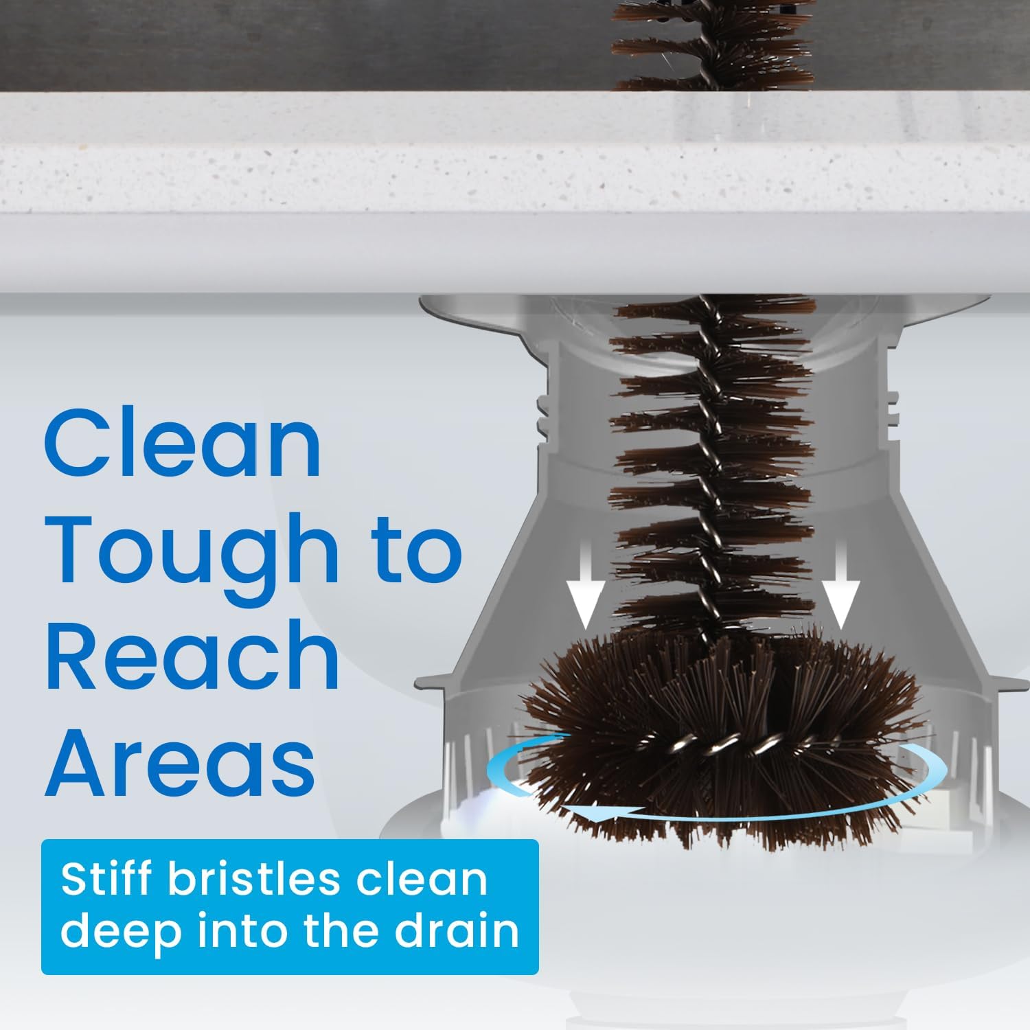 Impresa Garbage Disposal Cleaning Brush with Long Handle