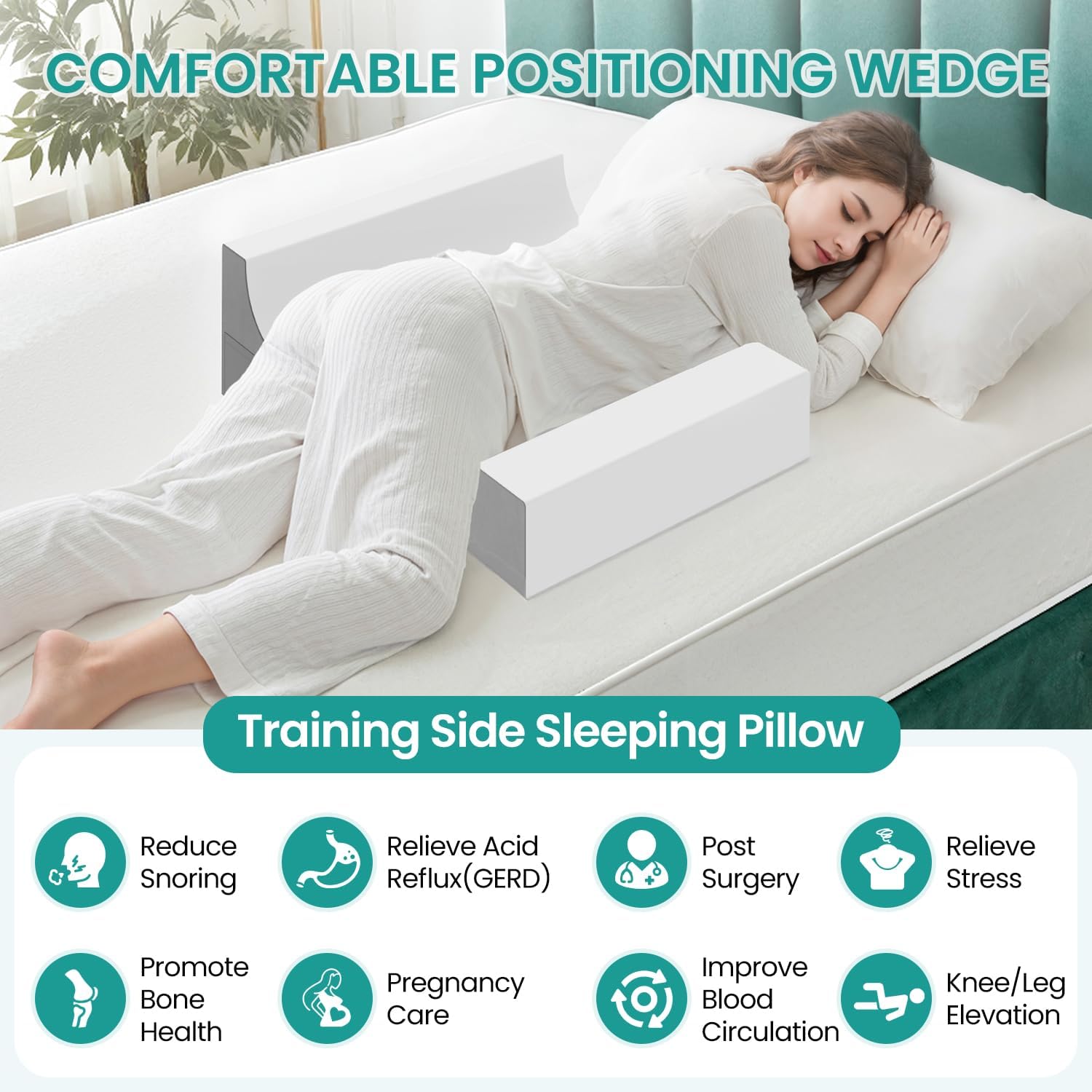 PulPalet Body Pillows - Adjustable Anti Snoring Support for Side Sleepers