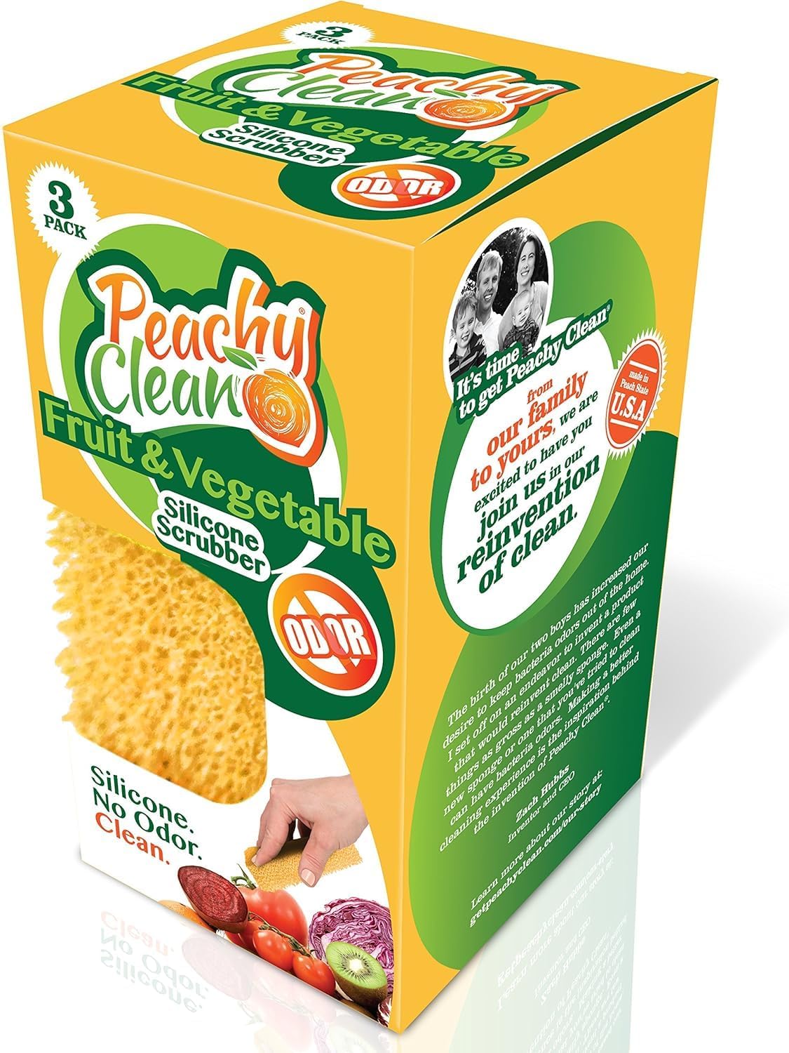 Peachy Clean Silicone Scrubber Set of 3