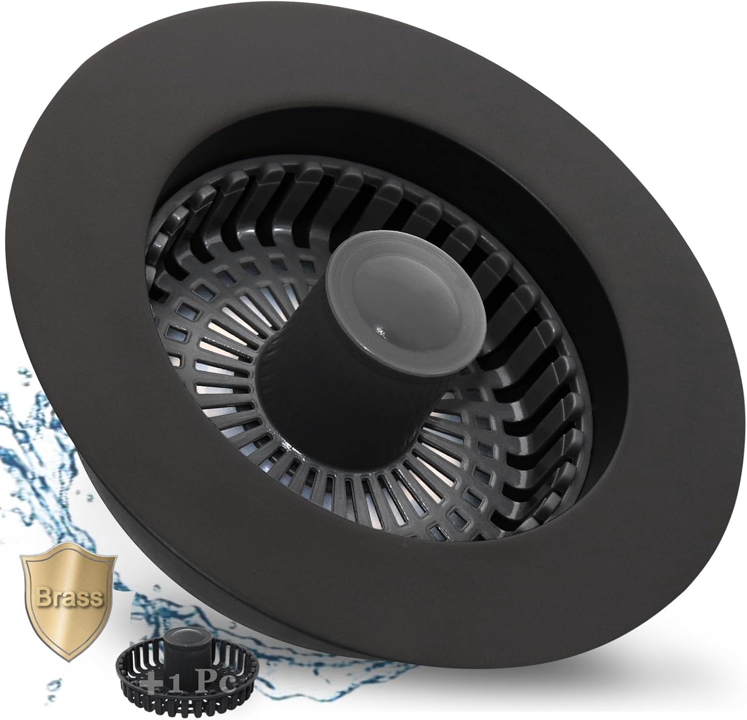 BAOLSLS 3 in 1 Kitchen Sink Stopper with Basket Strainer