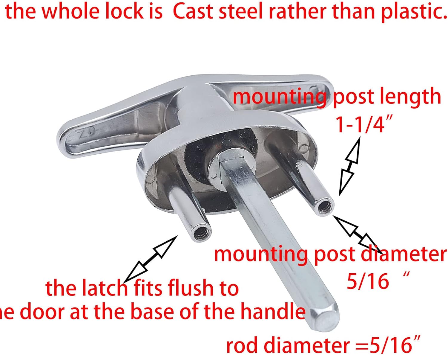 Wedelweib Garage Door T Handle Lock with 2 Keys and Mounting Bolts