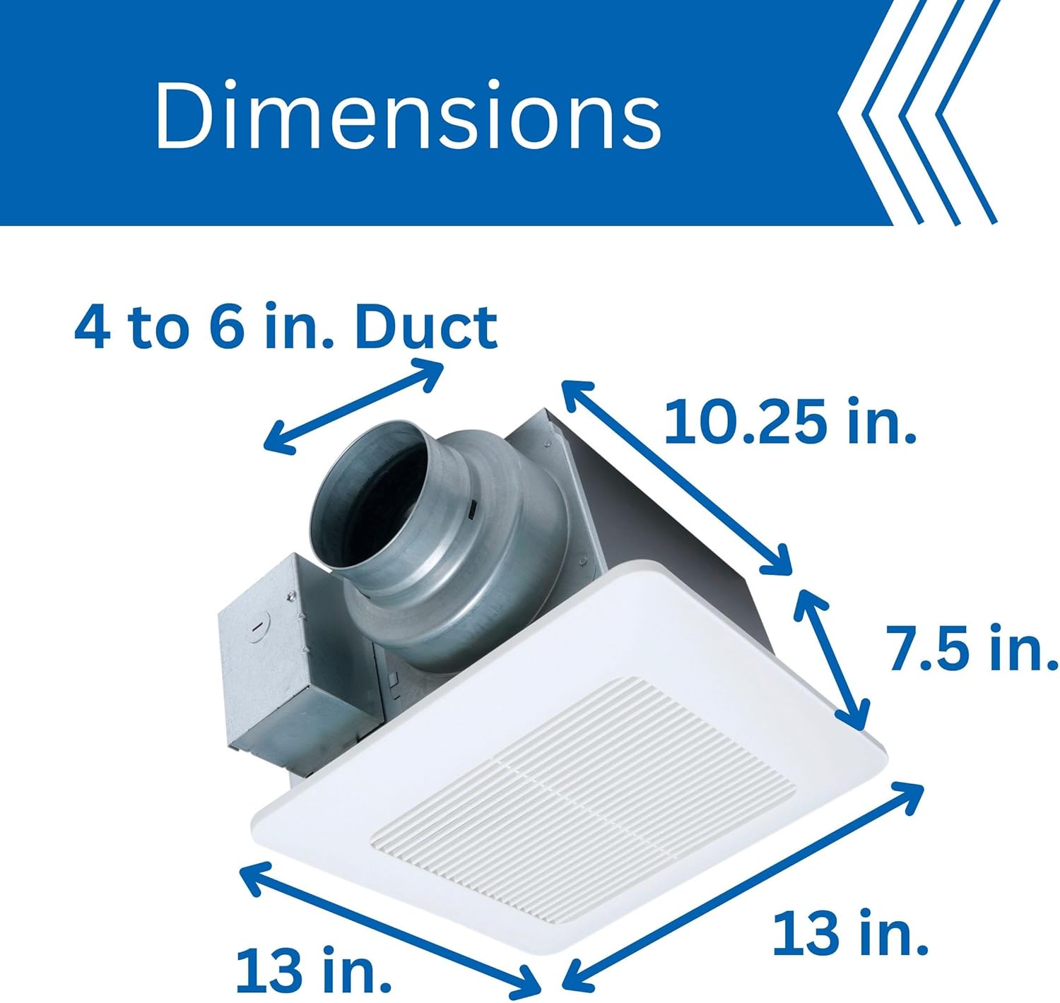 Panasonic FV-0511VQ1 WhisperCeiling DC Bathroom Exhaust Fan - Quiet Energy Efficient