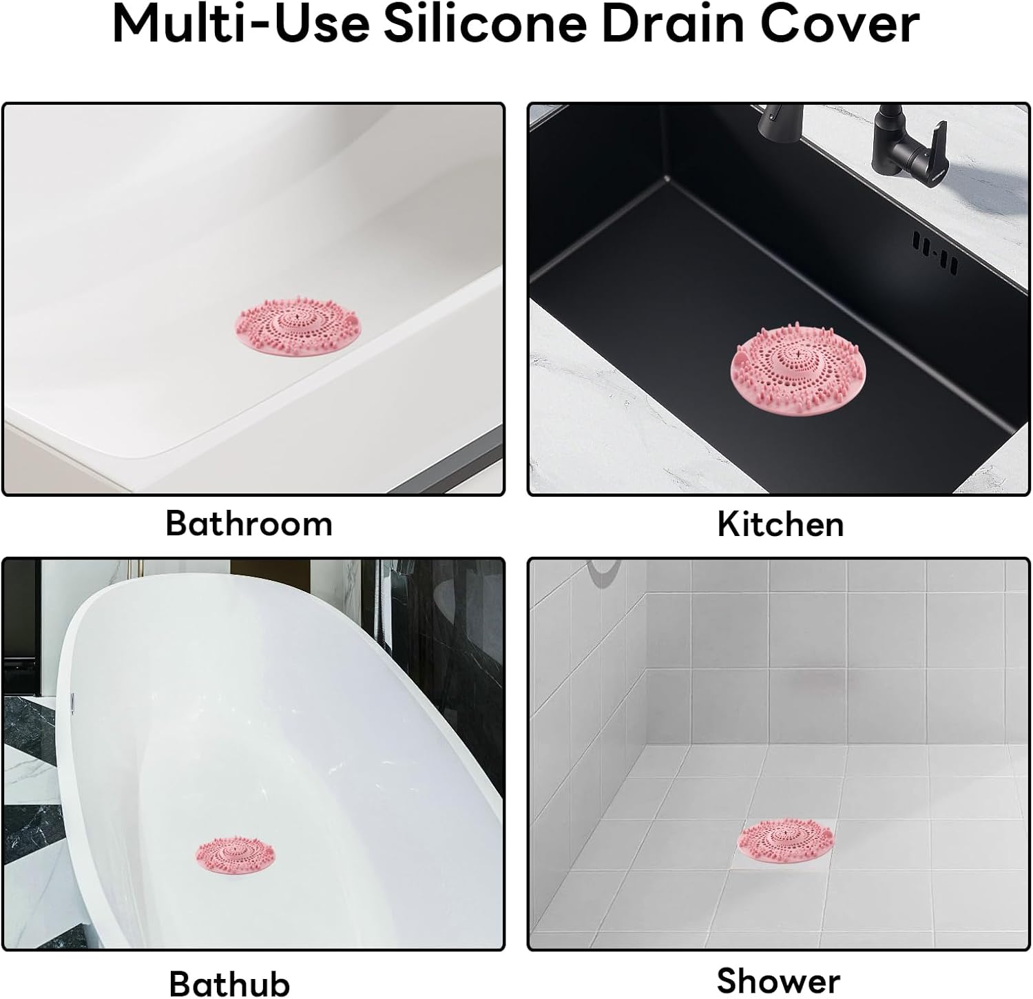 LERAO 3PCS Shower Drain Hair Catcher Set