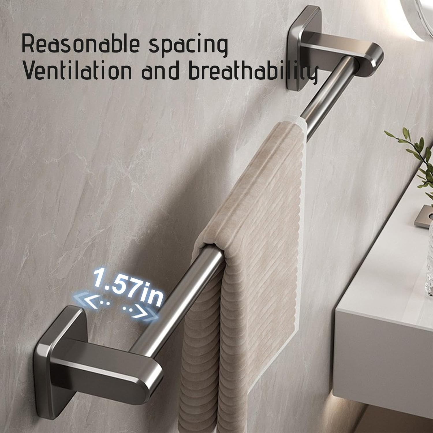 19 Inch Aluminum Towel Bar for Bathroom