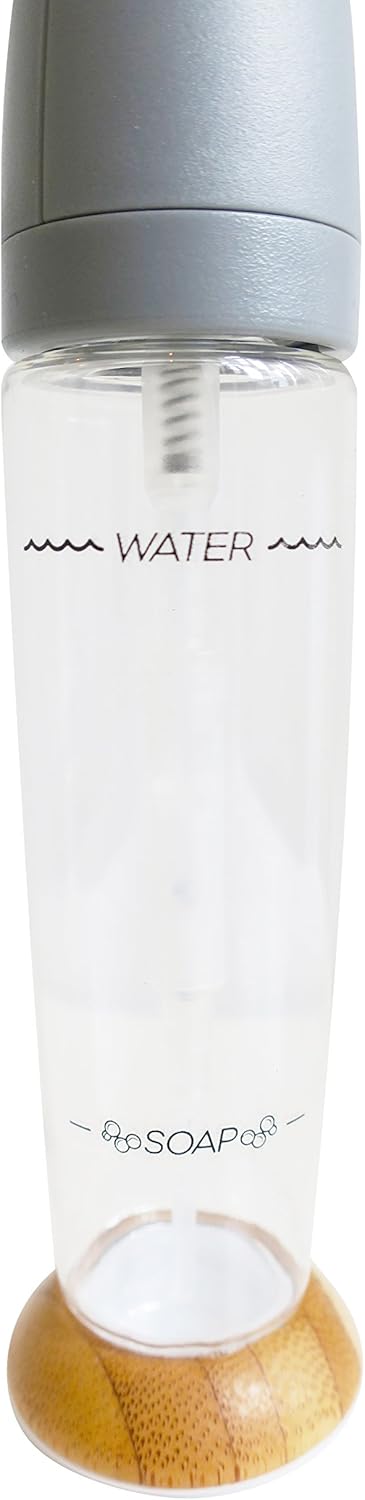 Full Circle FOMO Foam Soap Dish Brush Grey