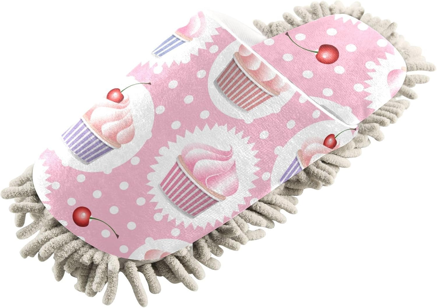 Sinestour Cupcakes Mop Slippers for Floor Cleaning 1