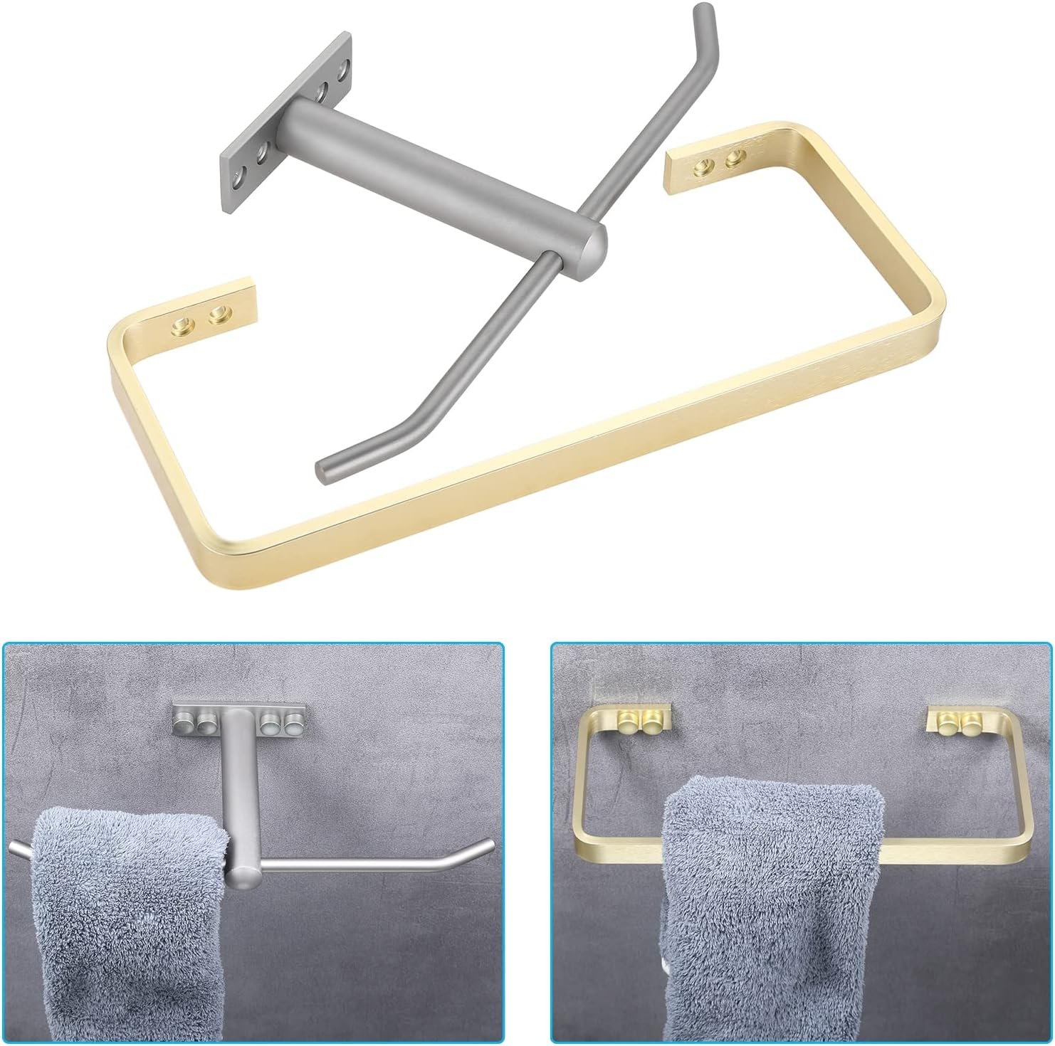 BOCbco Wall Mounted Towel Rail for Bathroom