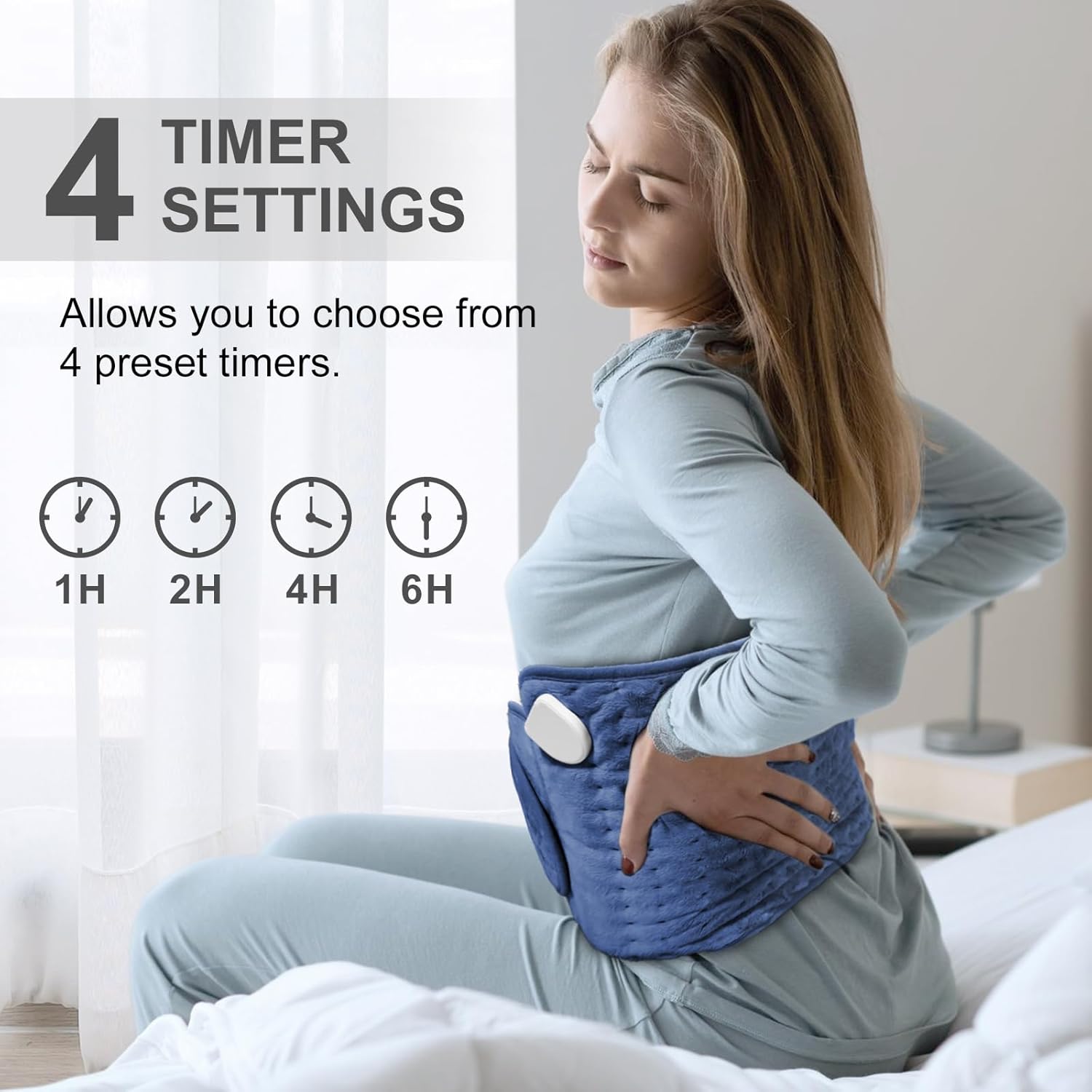 Heat Pad for Back Pain Relief with 6 Temperatures 1